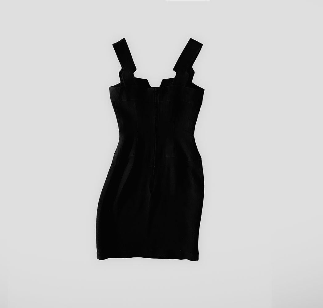 Rare Hot Thierry Mugler Dress SS1994 iconic Black Dress  For Sale 7