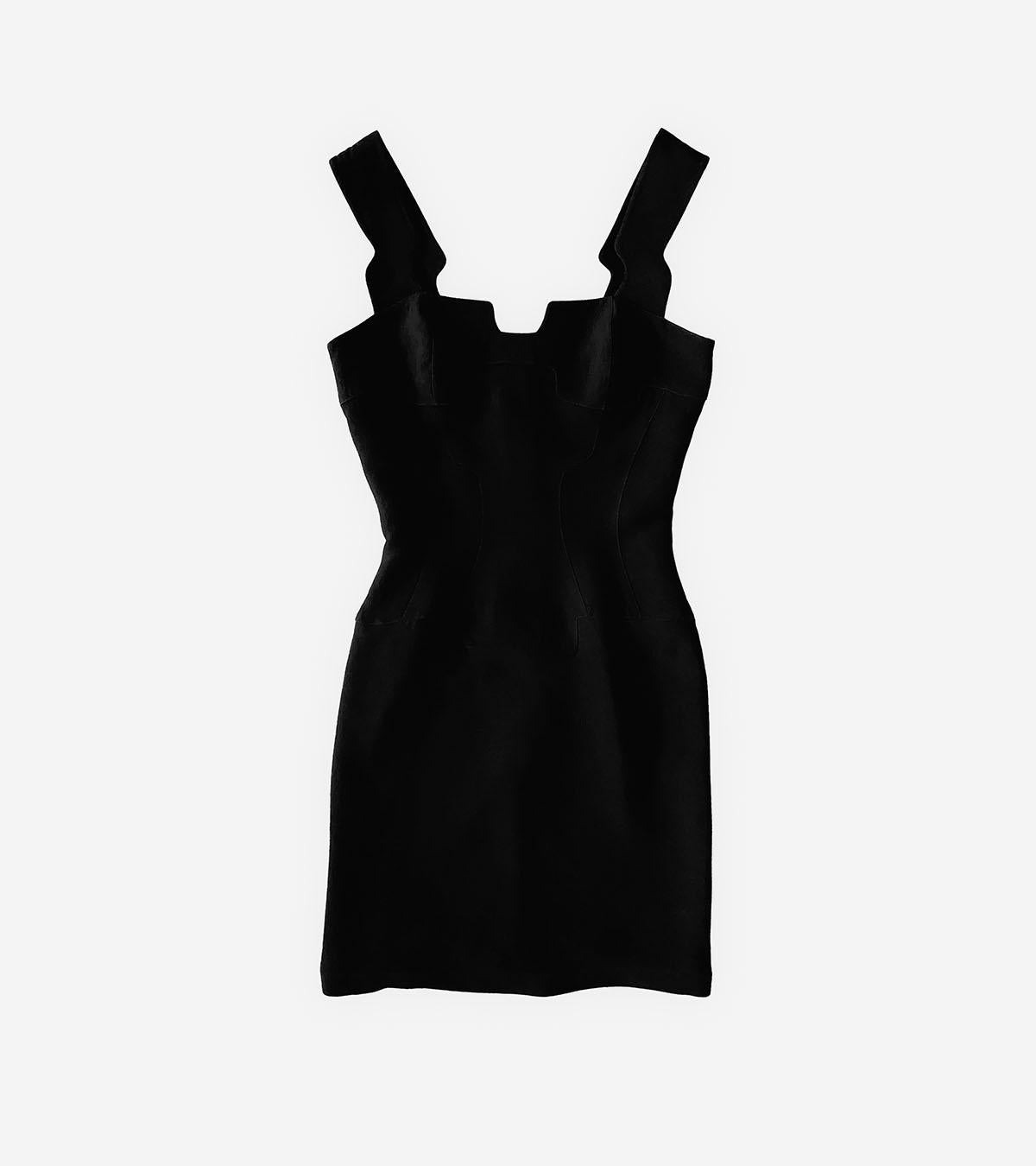 Rare Hot Thierry Mugler Dress SS1994 iconic Black Dress For Sale at 1stDibs