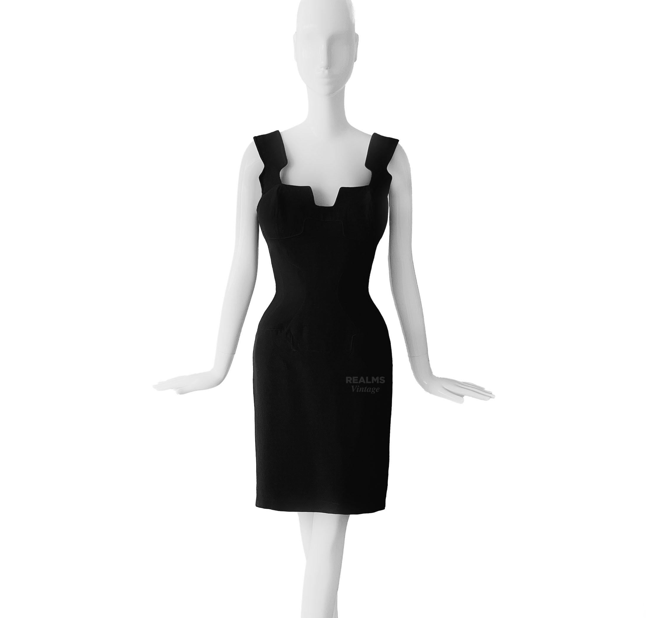 Rare Hot Thierry Mugler Dress SS1994 iconic Black Dress  For Sale 2