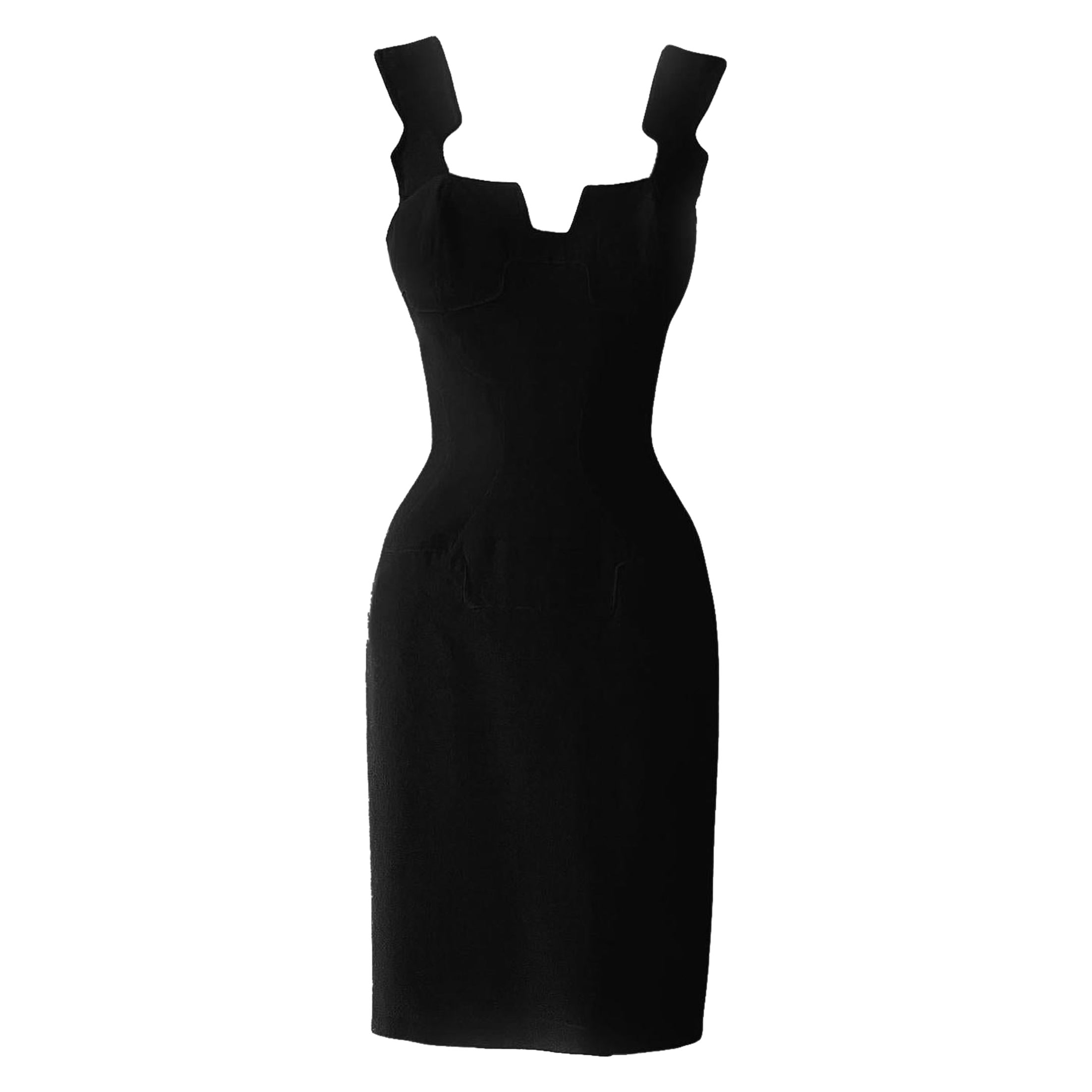 Rare Hot Thierry Mugler Dress SS1994 iconic Black Dress