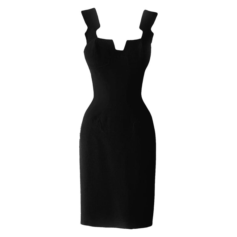 Rare Hot Thierry Mugler Dress SS1994 iconic Black Dress