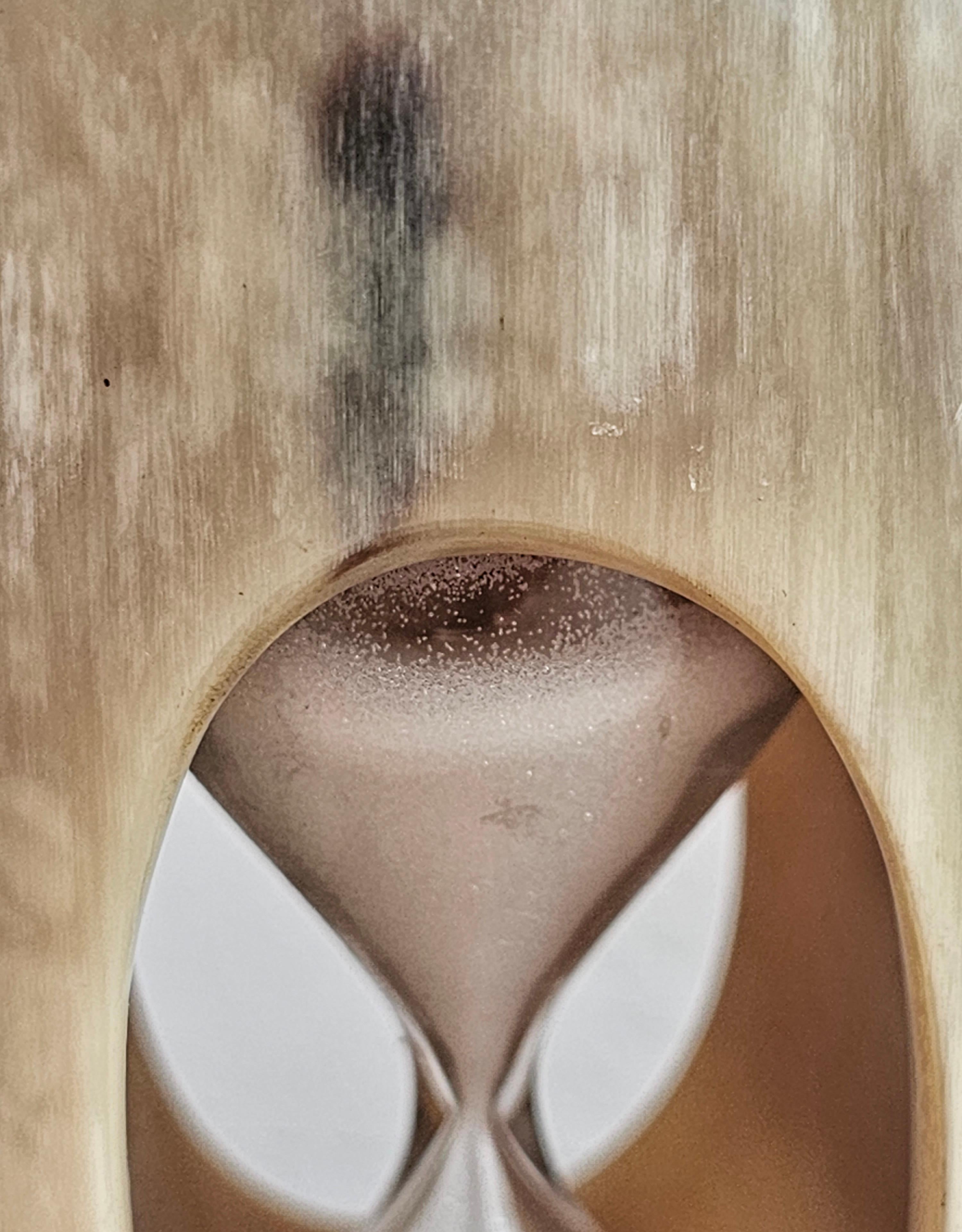 Mid-20th Century Rare Hourglass Egg Timer Designed by Carl Aubock in Natural Horn, Austria 1950