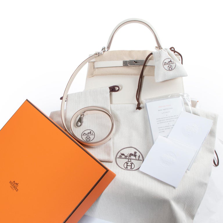 RARE HSS* Hermès Kelly 28 Sellier Epsom Perso Craie x Gris Perle GHW at  1stDibs