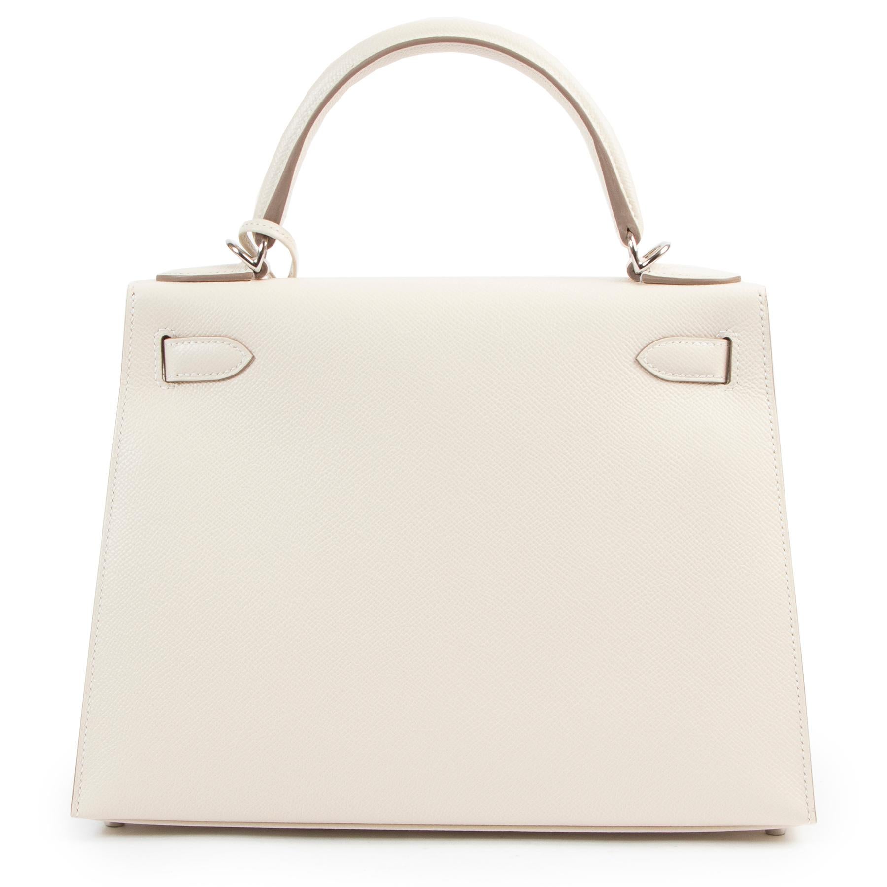 da uomo o donna *RARO HSS* Hermès Kelly 28 Sellier Epsom Perso Craie x Gris Perle GHW