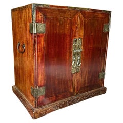 Rare Huanghuali Tabletop Cabinet Qing Dynasty 17th/18th C., Provenance.