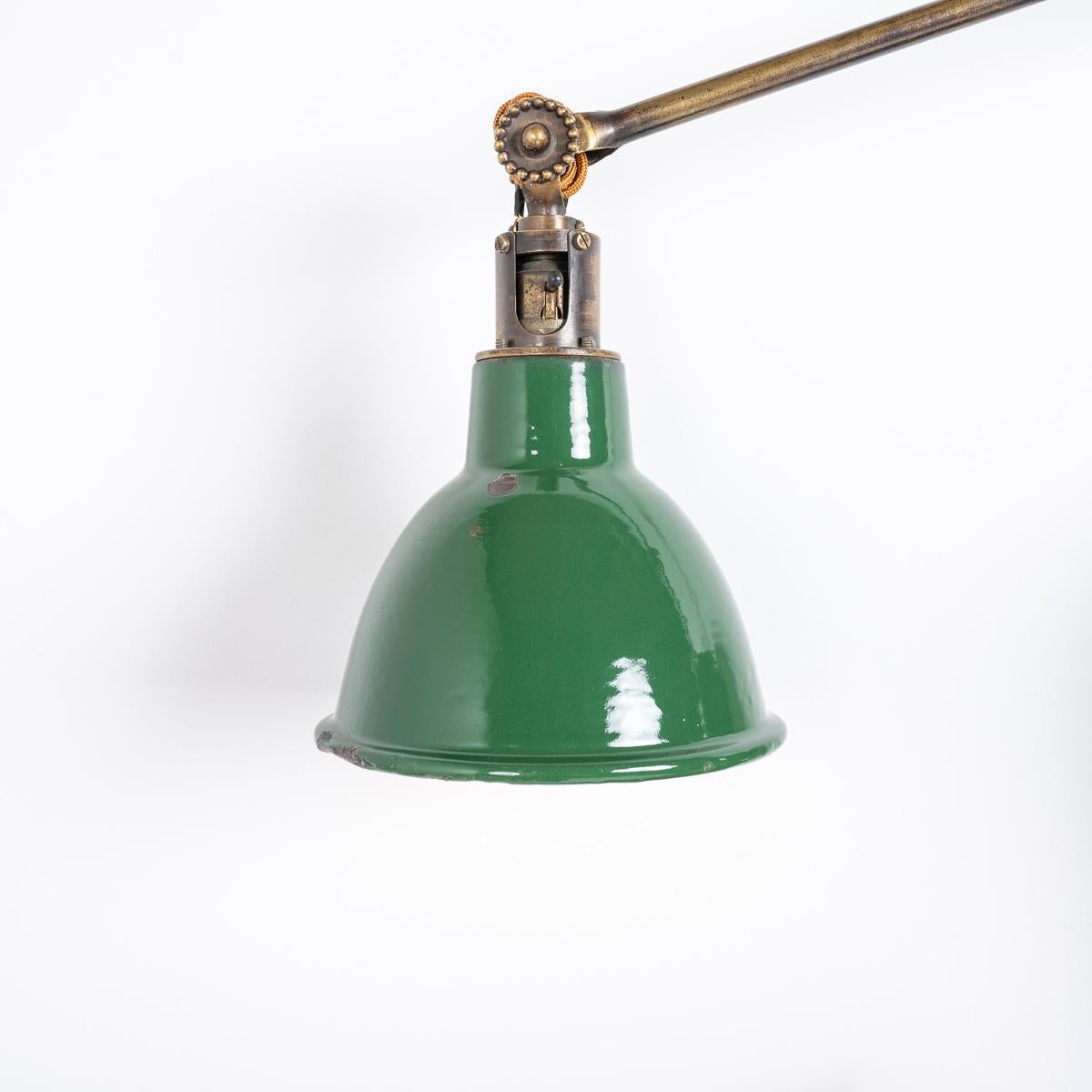 Rare Huge Brass Articulating Daisy Joint Machinist Lamp by John Dugdill & Co 5