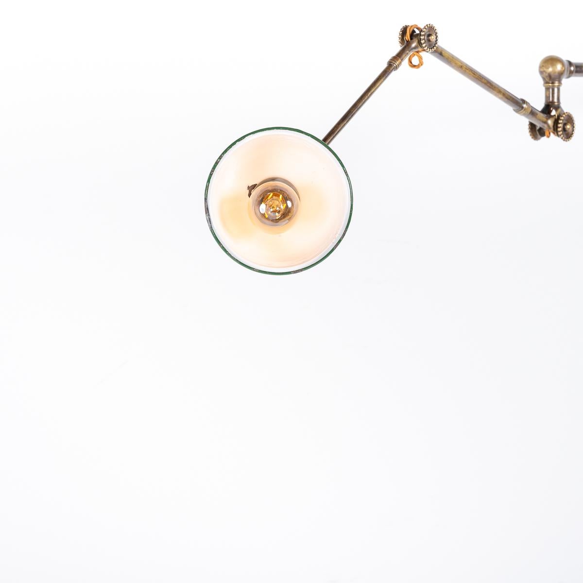 Rare Huge Brass Articulating Daisy Joint Machinist Lamp by John Dugdill & Co 12