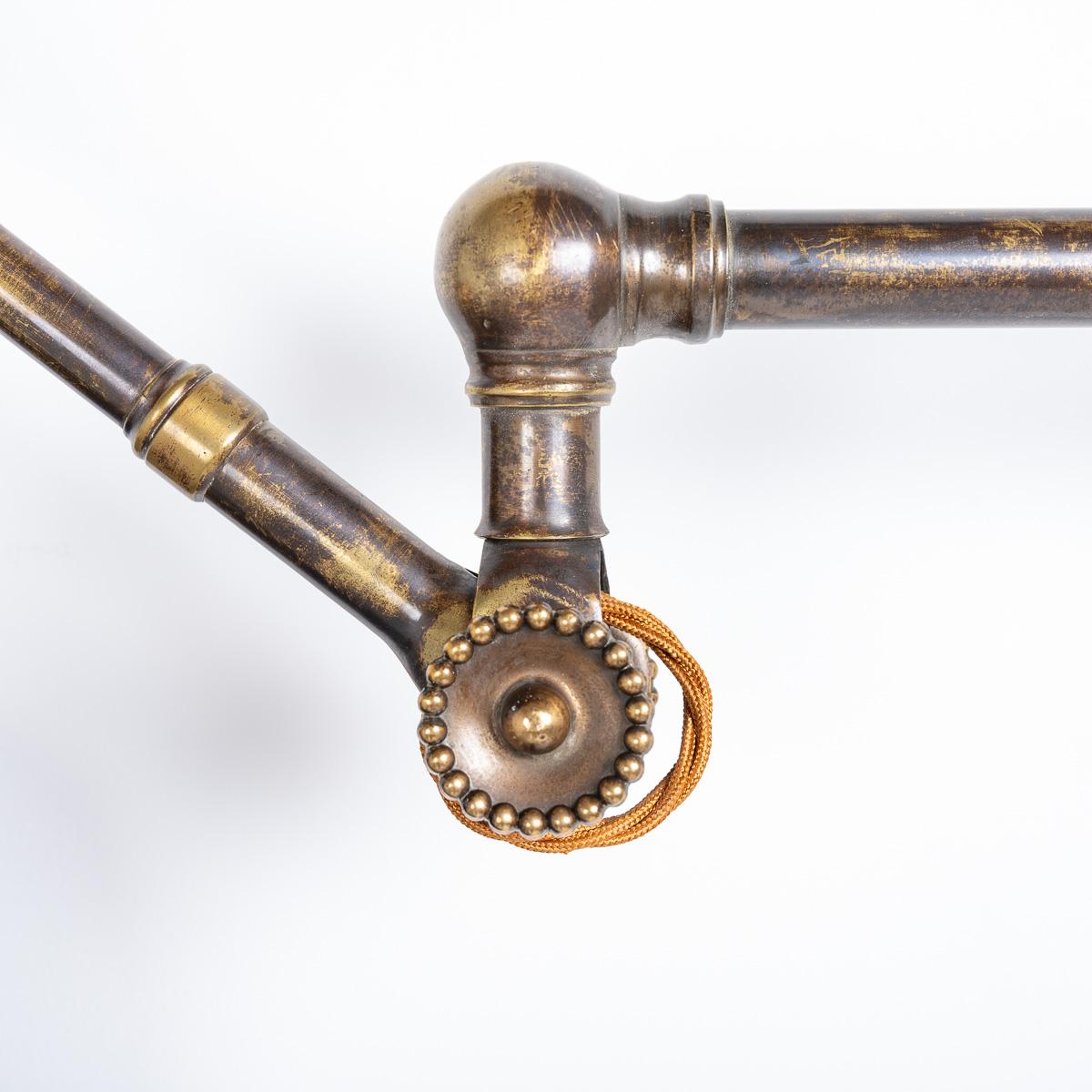 Rare Huge Brass Articulating Daisy Joint Machinist Lamp by John Dugdill & Co 3