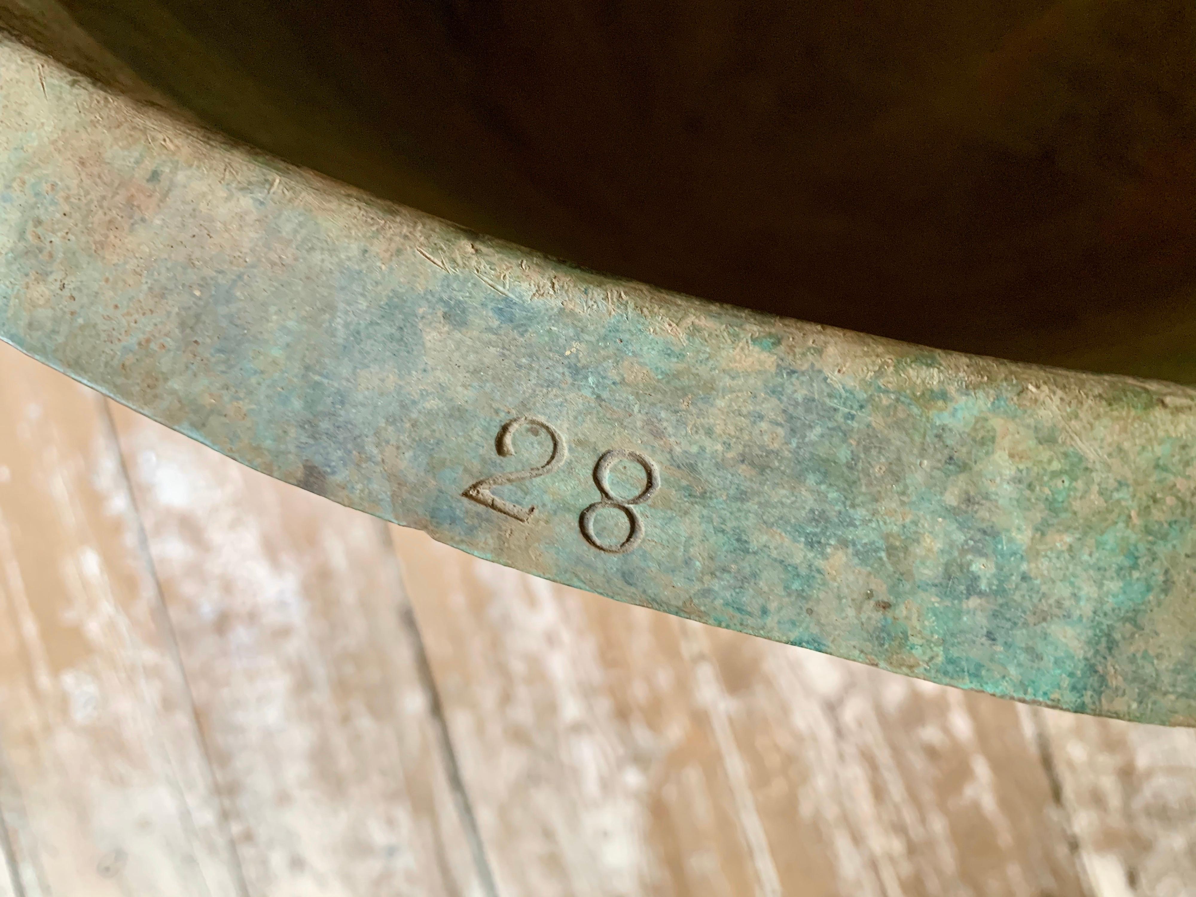 Rare Huge English Mid-19th Century Copper Riveted Verdigris Planter 1