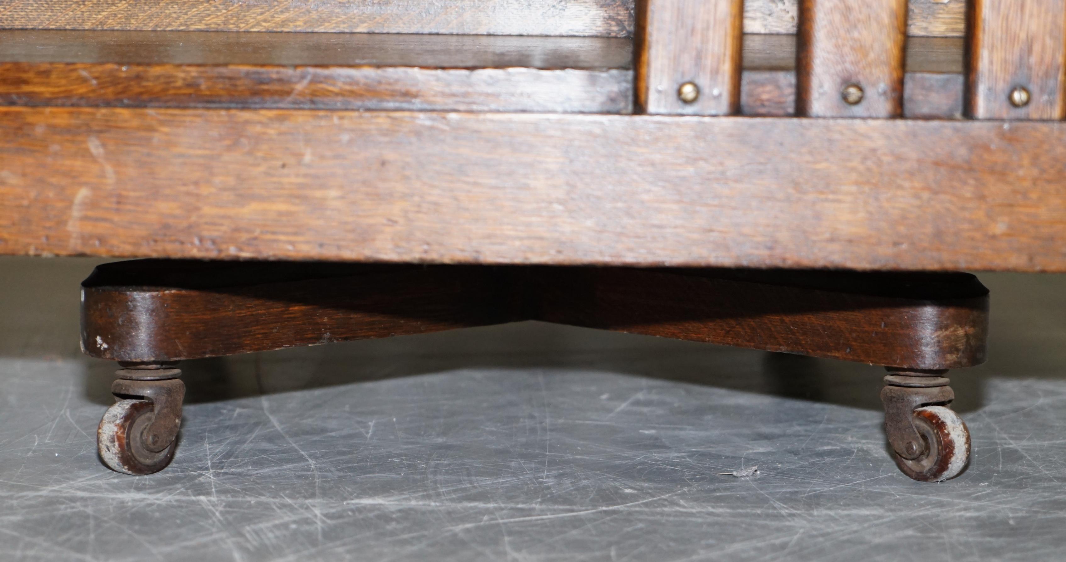 Rare Huge English Oak circa 1890 Victorian Antique Revolving Library Bookcase 4