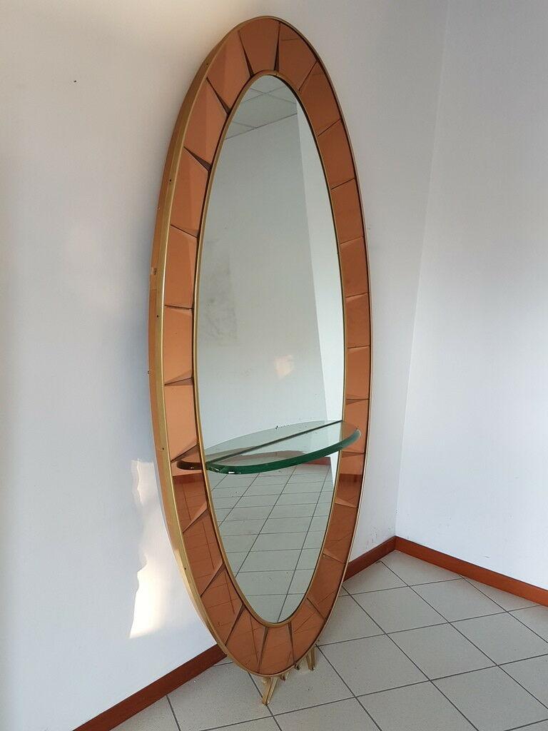 Italian Rare Huge Mirror Produced by Cristal Art <Torni, Made in Italy, 1960s For Sale