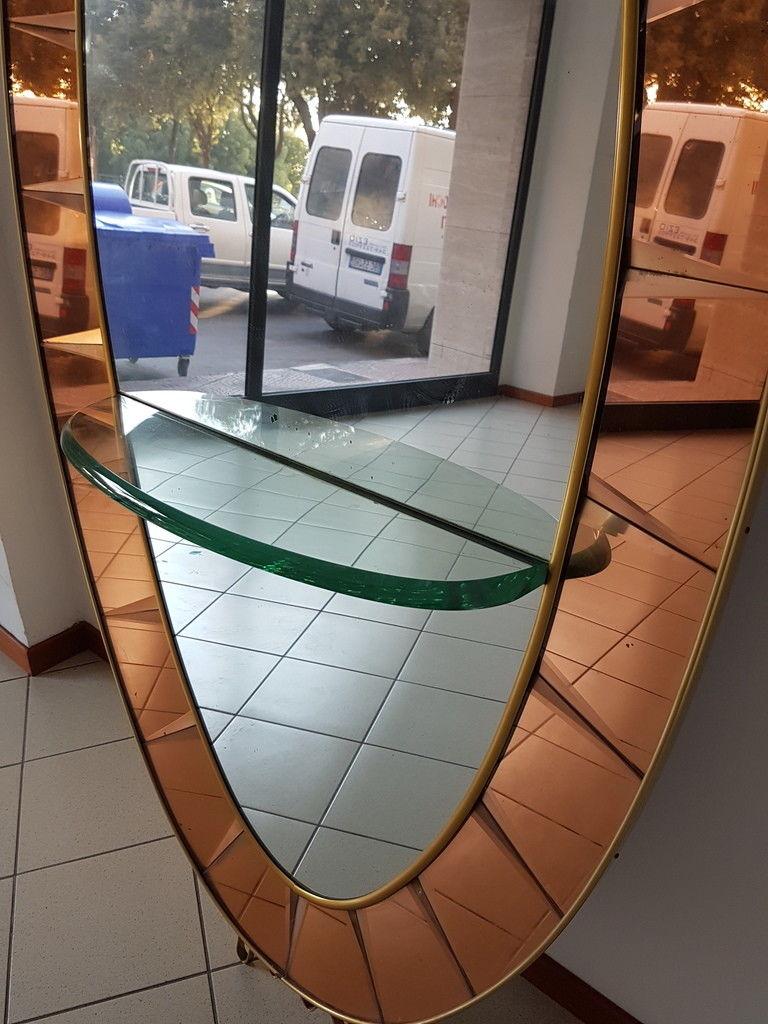 Mid-20th Century Rare Huge Mirror Produced by Cristal Art <Torni, Made in Italy, 1960s For Sale