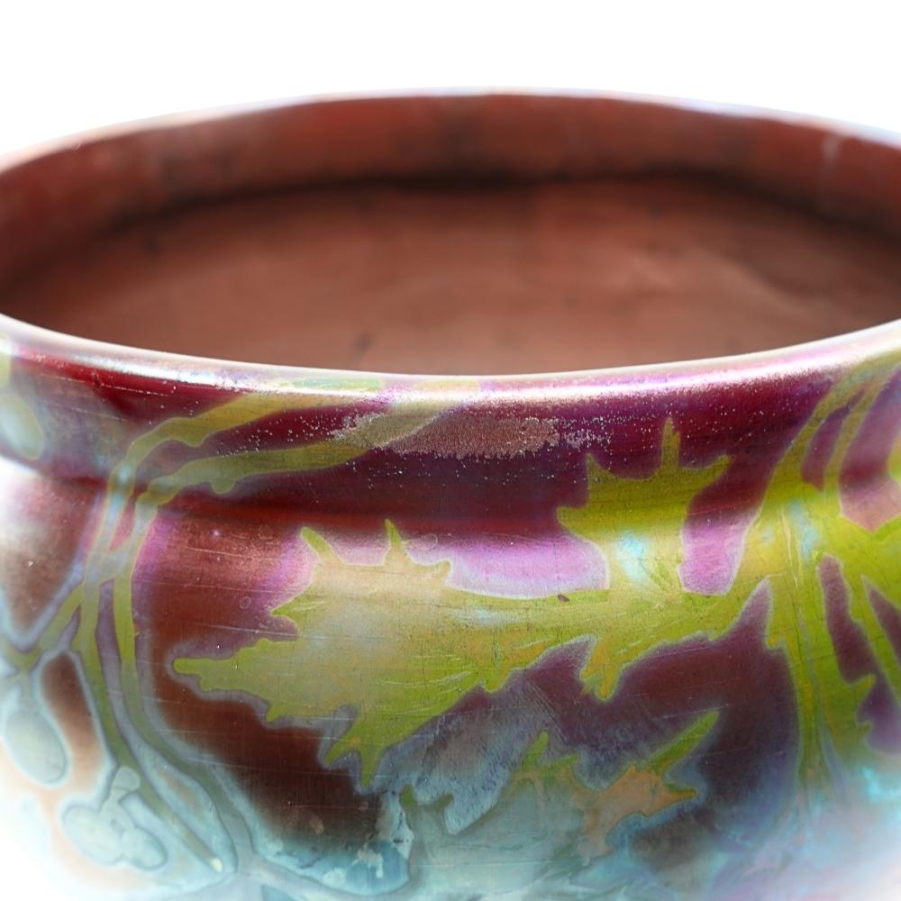 RARE Huge Weller Sicard Iridescent Luster American Art Pottery Jardiniere 1902 1