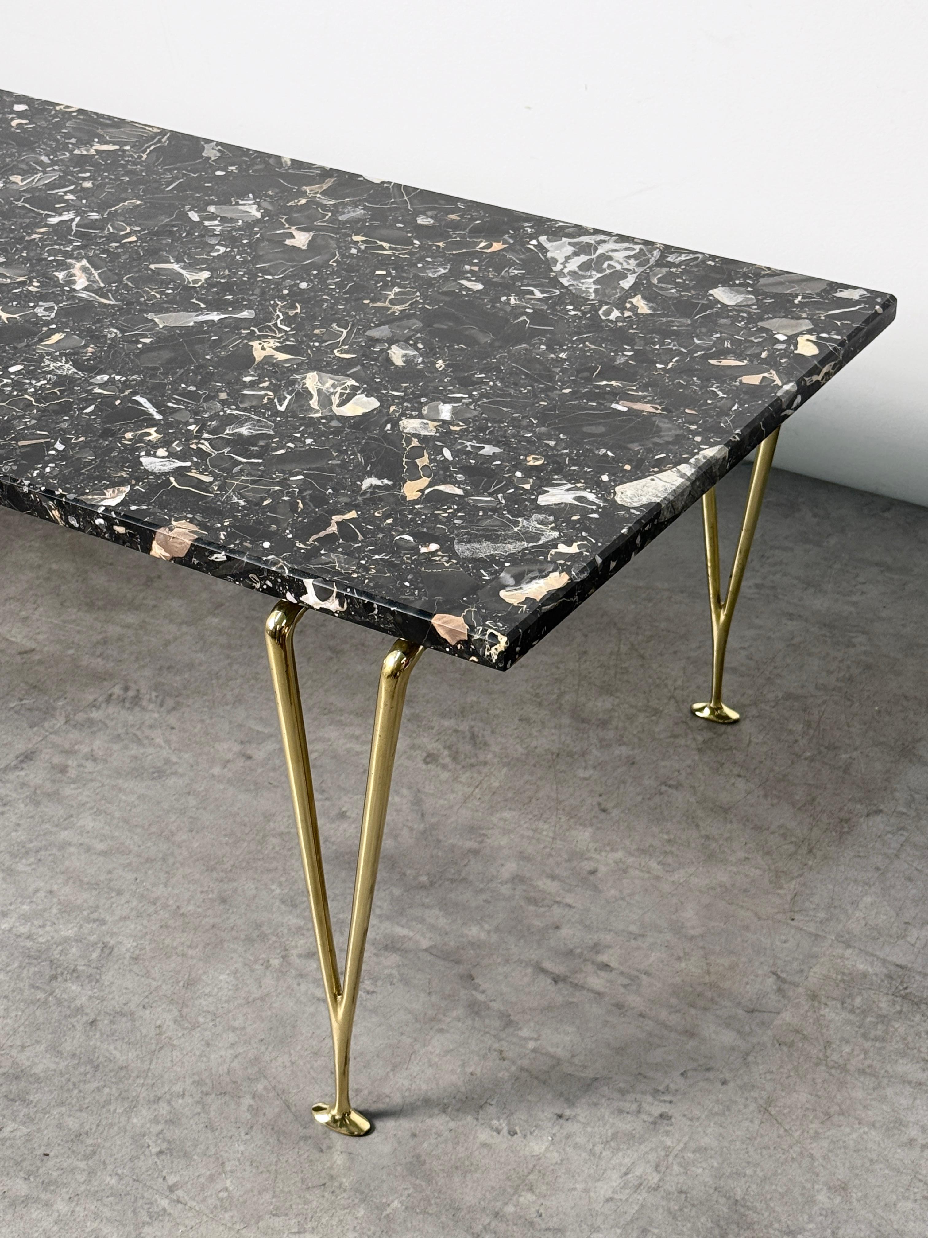 Hugh Acton Rare banc à pieds sculptés en laiton des années 1960 en vente 4