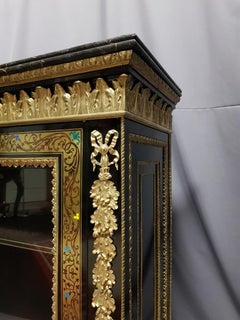 Seltener Hyppolite Pretot, Napoleon III.-Schrank mit Boulle-Intarsien, Frankreich