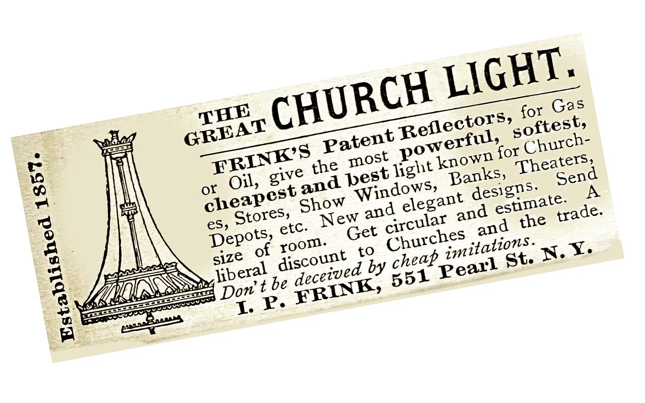 XIX secolo Raro lampadario a sei luci di I.P. Frink - Vernice originale, vetro al latte e specchi in vendita
