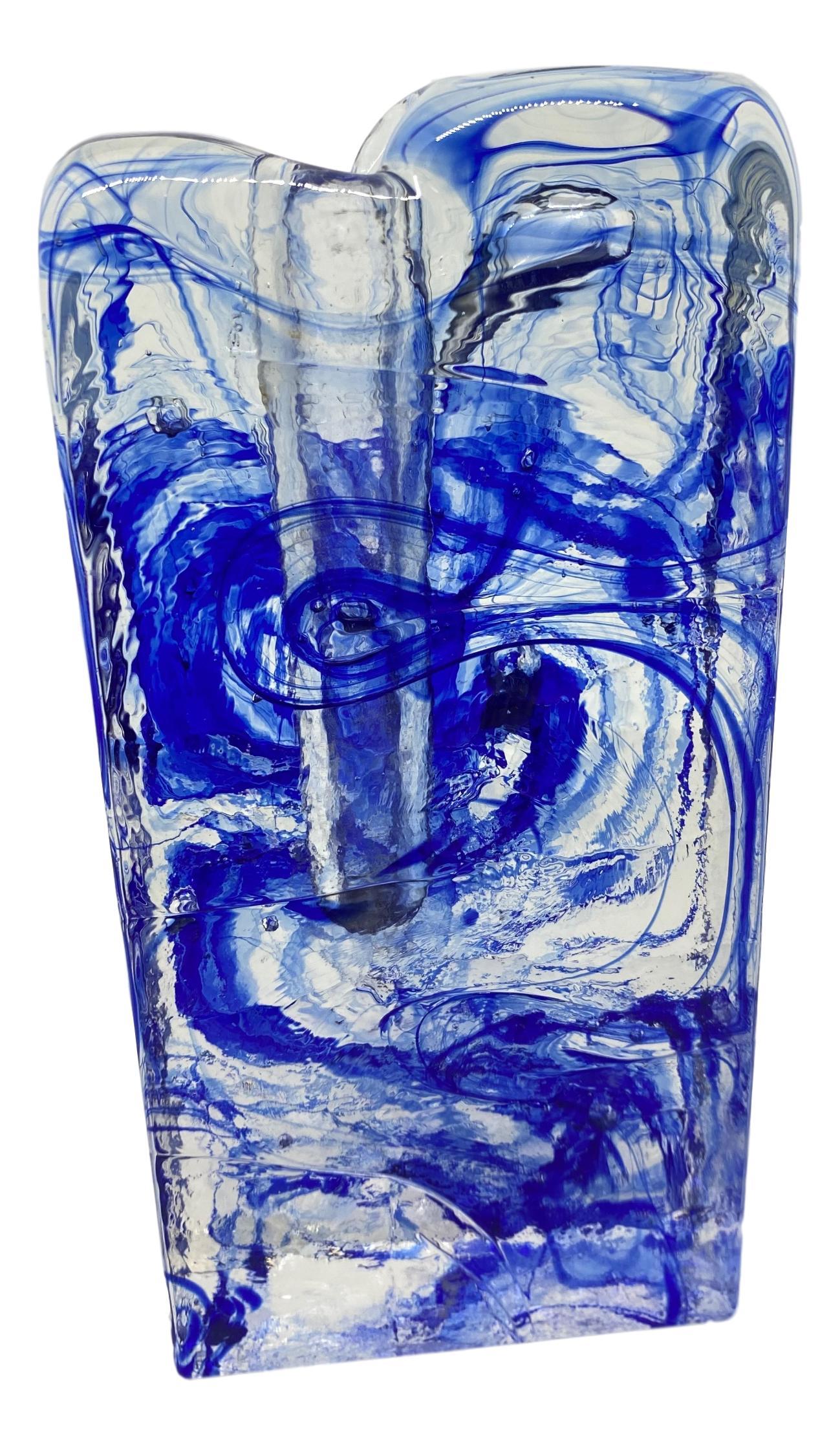 An amazing German ice block glass Mid-Century Modern 