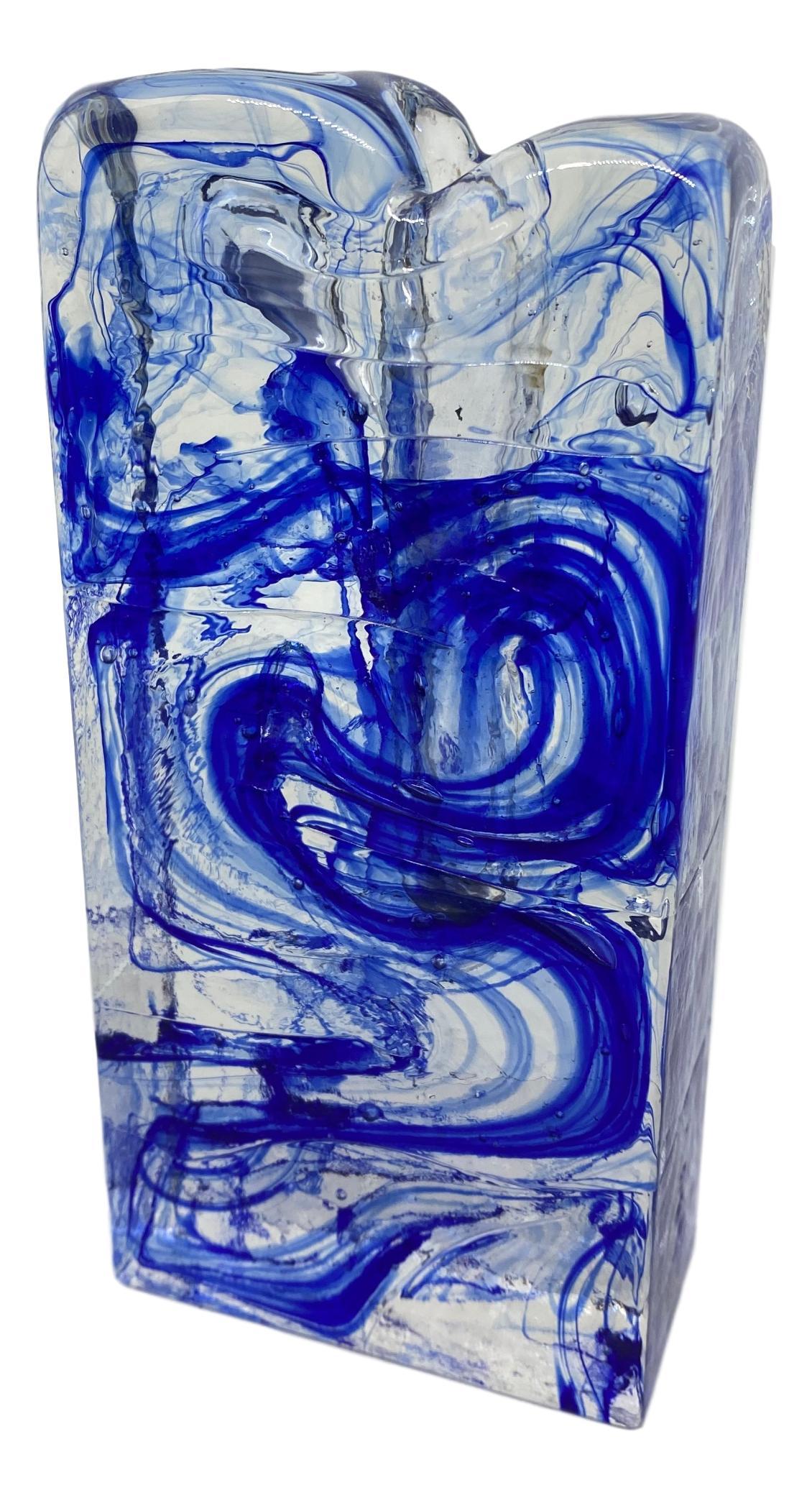 block glass vase