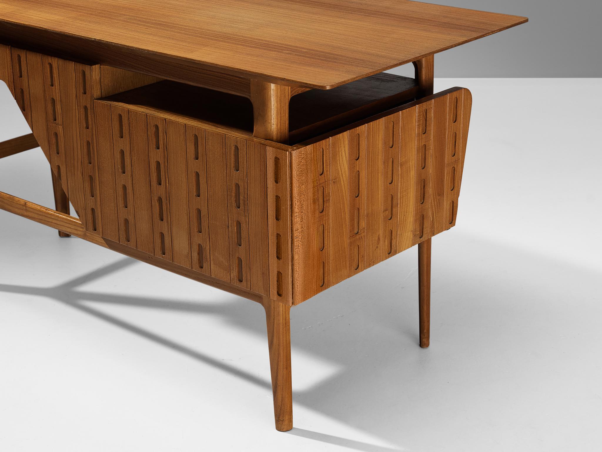 Rare Ico Parisi for Fratelli Rizzi Writing Desk in Ash For Sale at 1stDibs