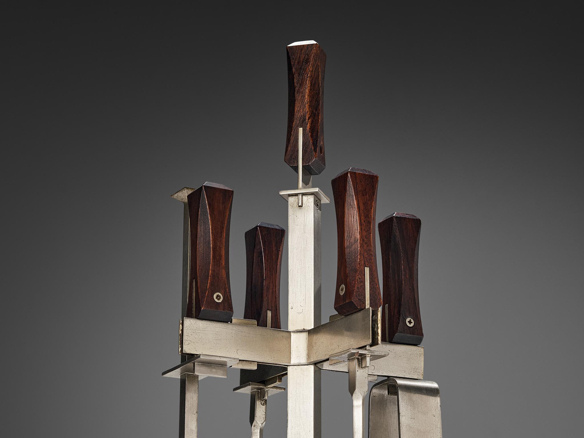 Mid-Century Modern Rare outils de cheminée Altair d'Ico Parisi pour Stildomus  en vente