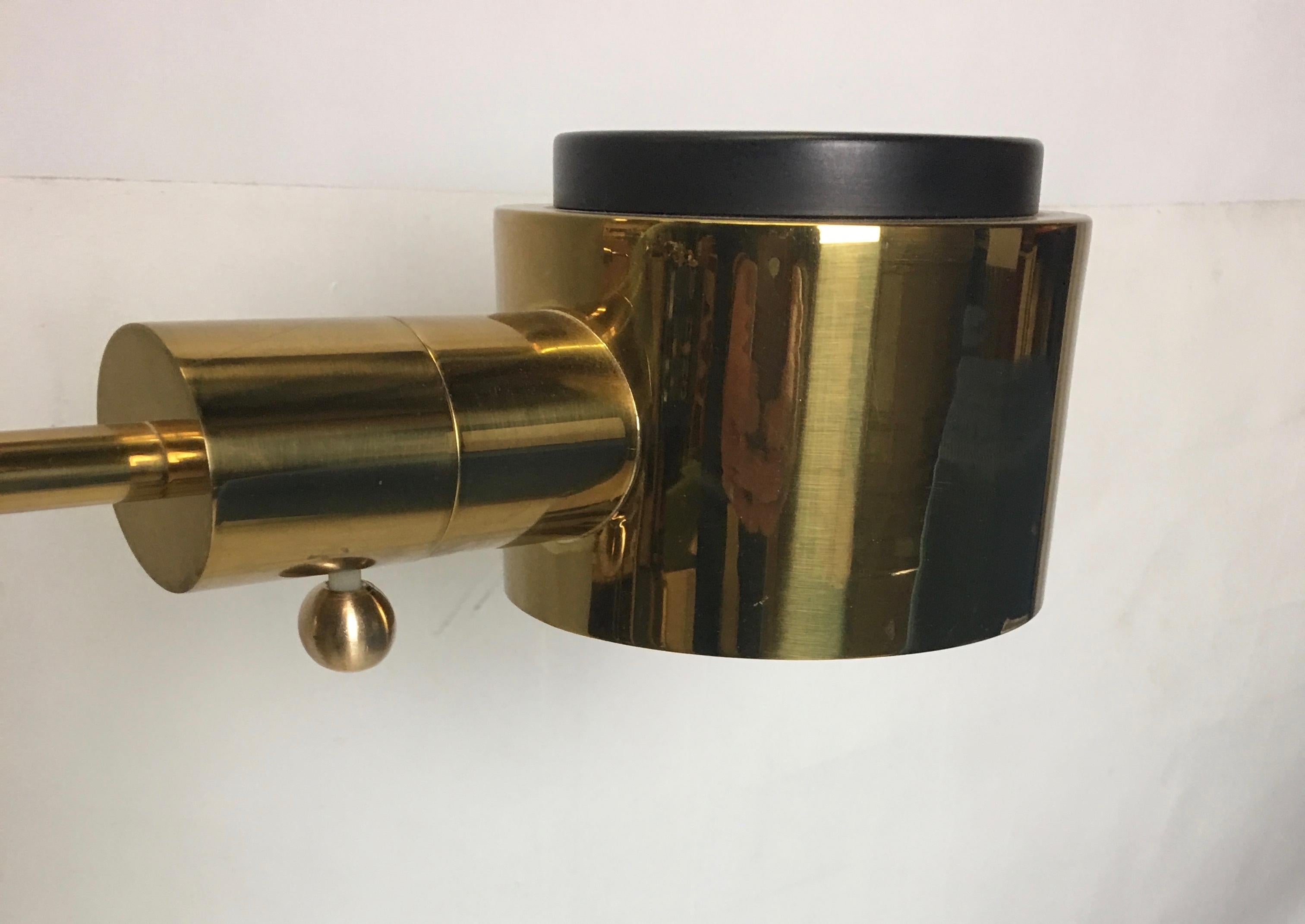 American Rare Iconic 1970s Brass Pharmacy Lamp by Casella