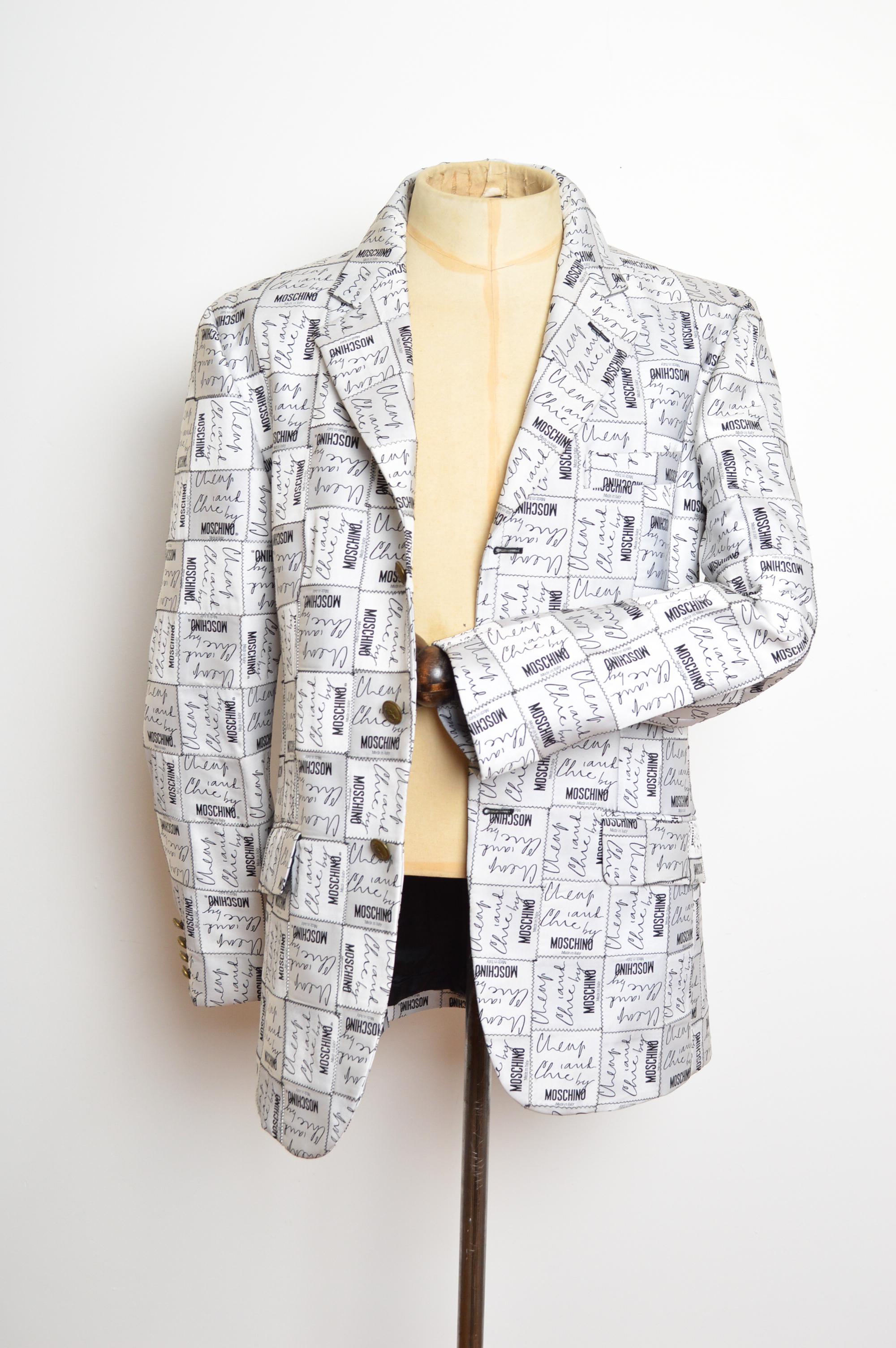 Rare and Iconic 1990's Moschino Cheap and Chic Label Blazer - Vintage ...