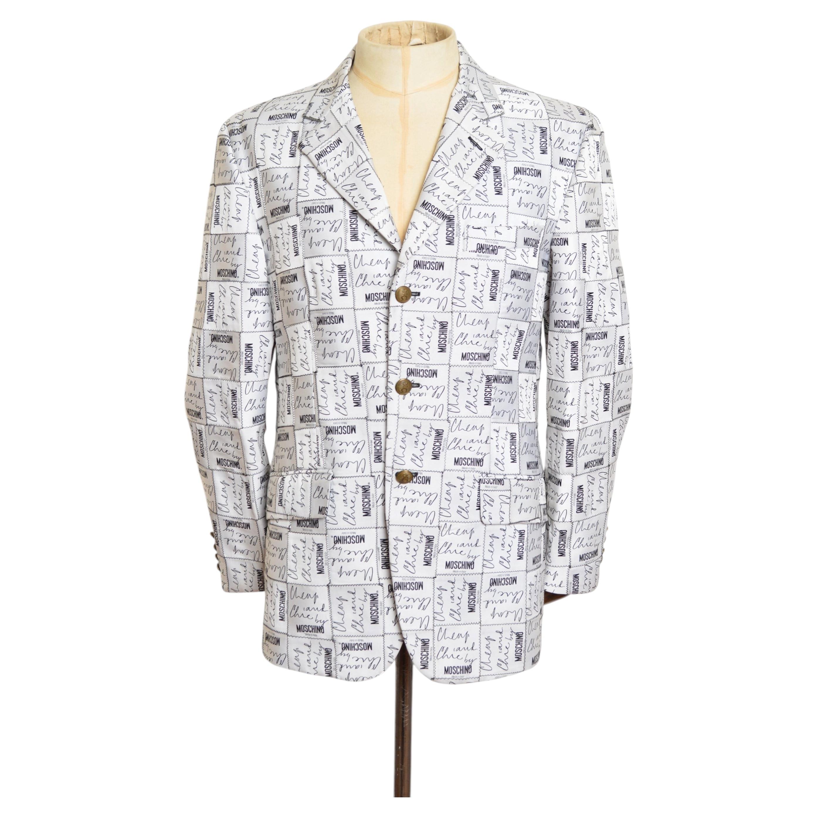 Rare & Iconic 1990's Moschino Cheap & Chic Label Blazer - Vintage Mens Jacket
