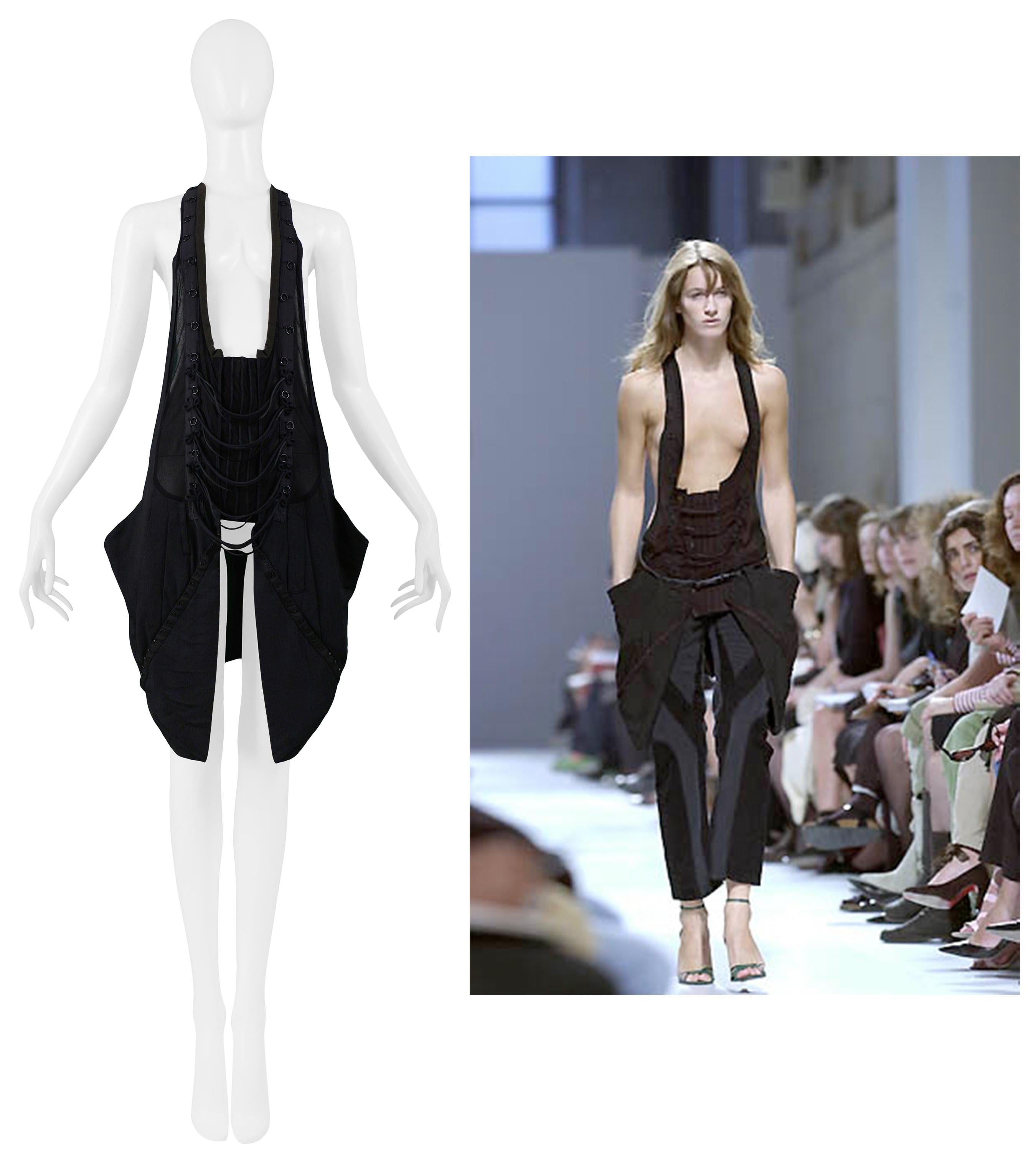 Rare & Iconic Balenciaga by Nicolas Ghesquiere Corset Vest Top 2002 For Sale 1