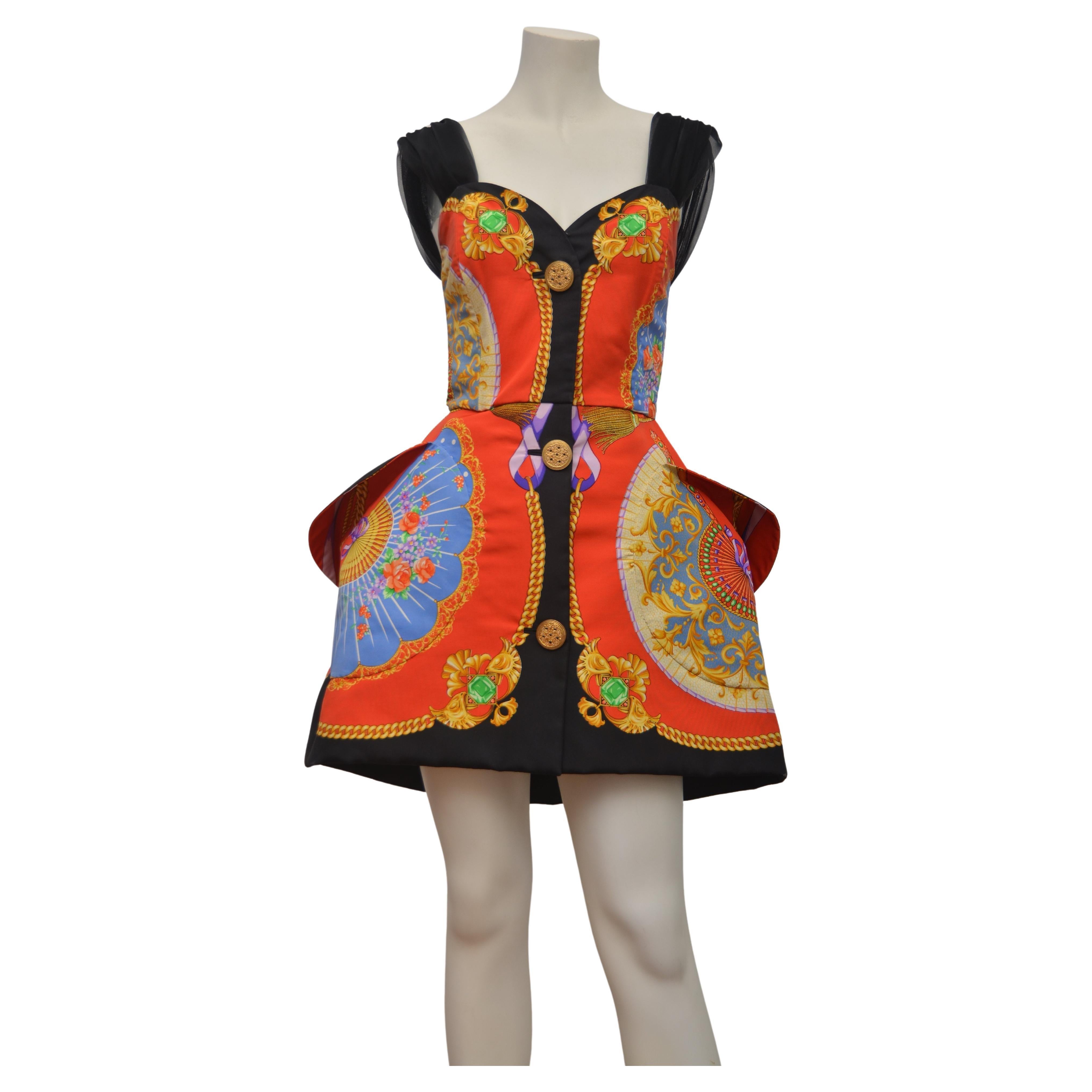 Rare Iconic Gianni Versace Couture Sculpted Runway 1991 Silk Vintage ...