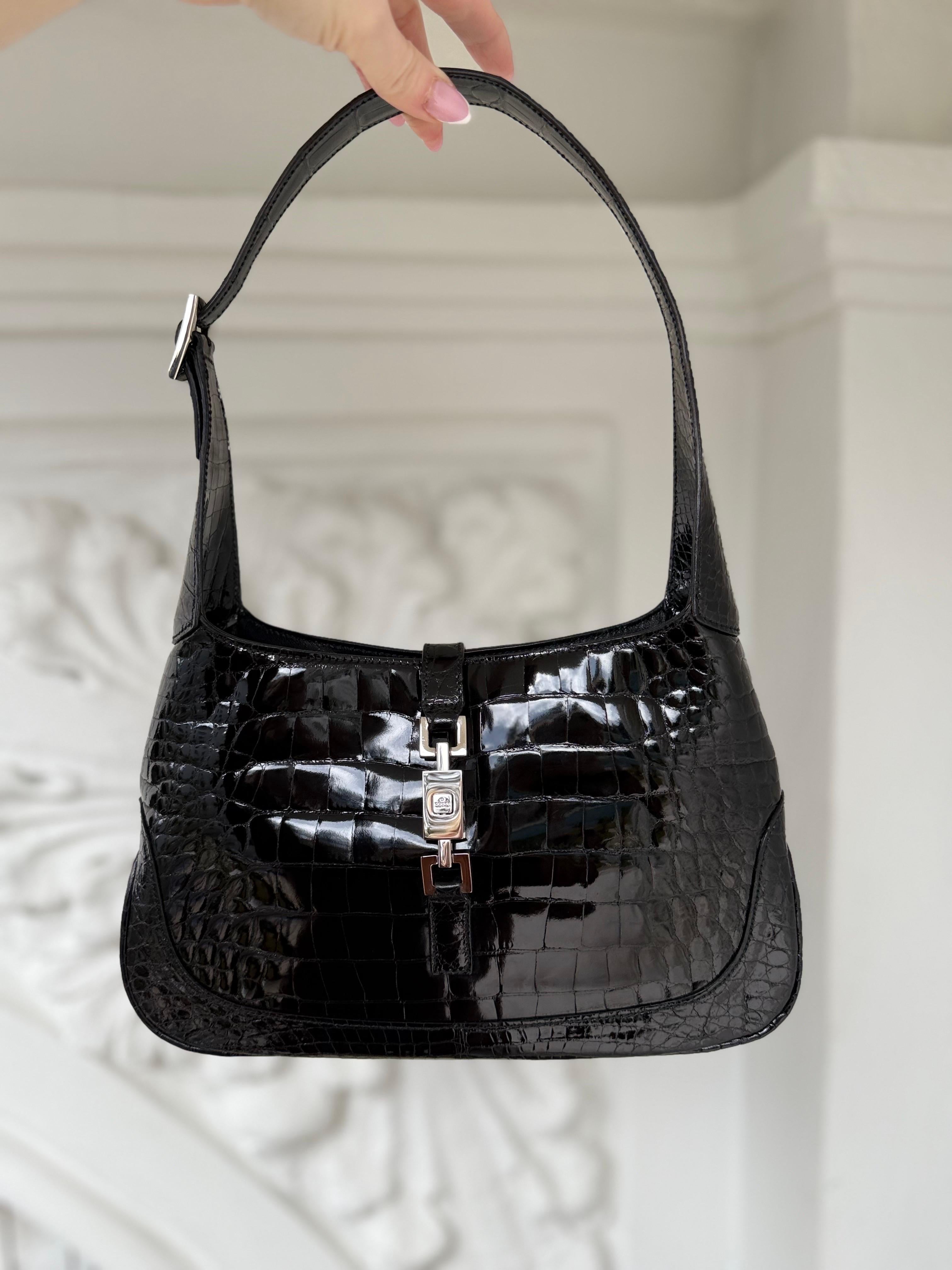 Rare iconic Gucci Jackie in glossy crocodile skin by Tom Ford from ...