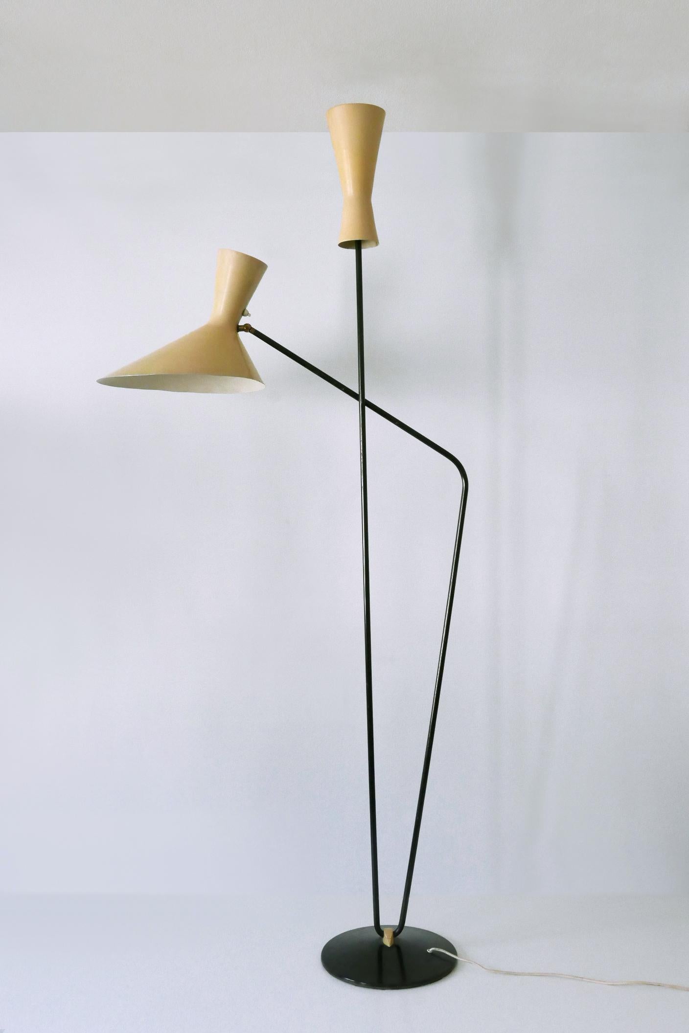 Rare Iconic Mid-Century Modern Floor Lamp by Prof. Carl Moor for BAG Turgi 1950s For Sale 3