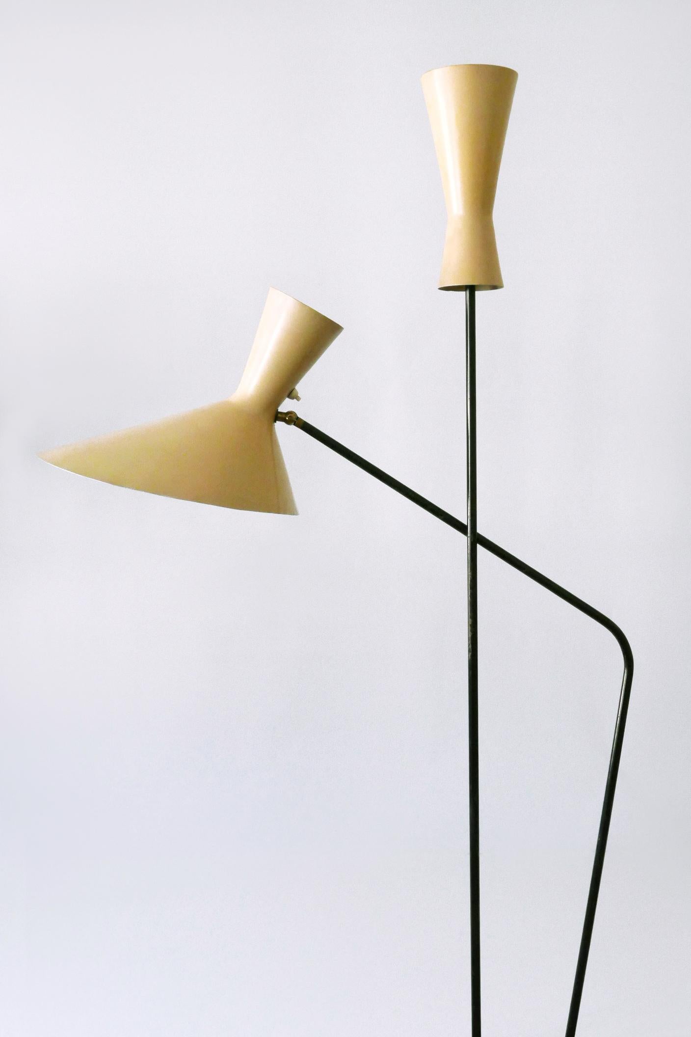 Rare Iconic Mid-Century Modern Floor Lamp by Prof. Carl Moor for BAG Turgi 1950s In Good Condition For Sale In Munich, DE
