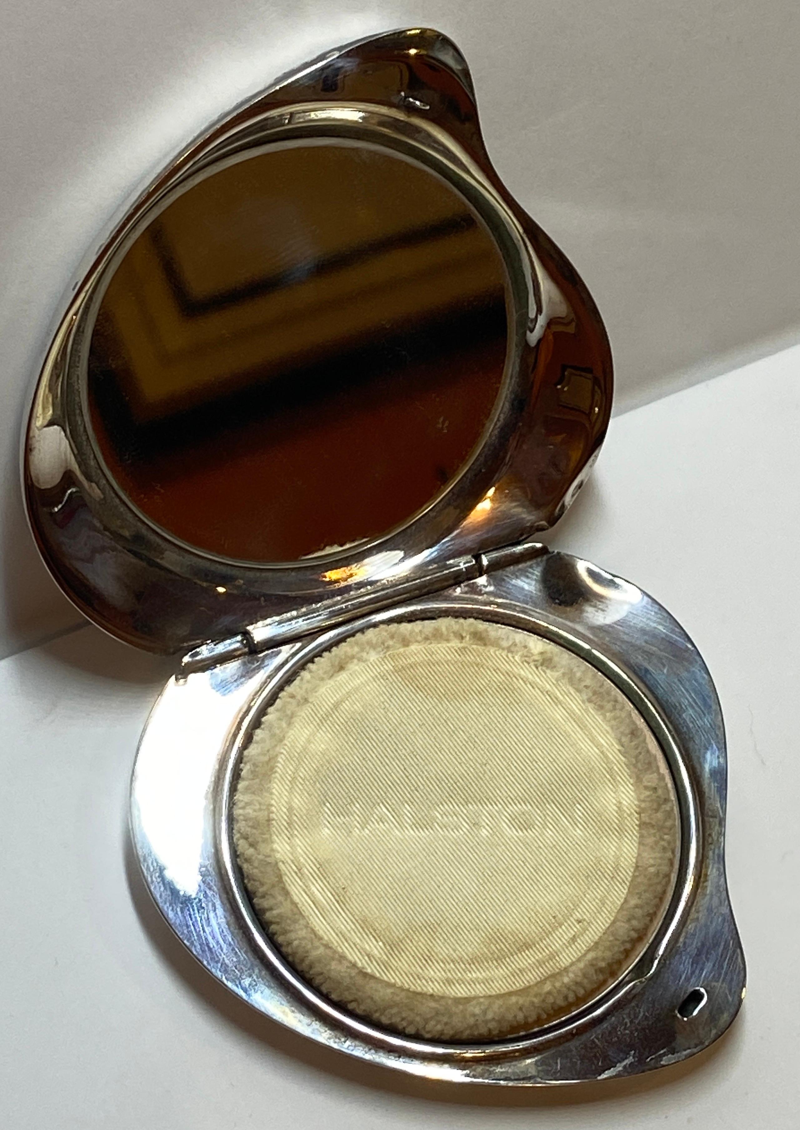 Rare Iconic Signature Halston Sterling Silver Compact Designed by Elsa Peretti For Sale 11
