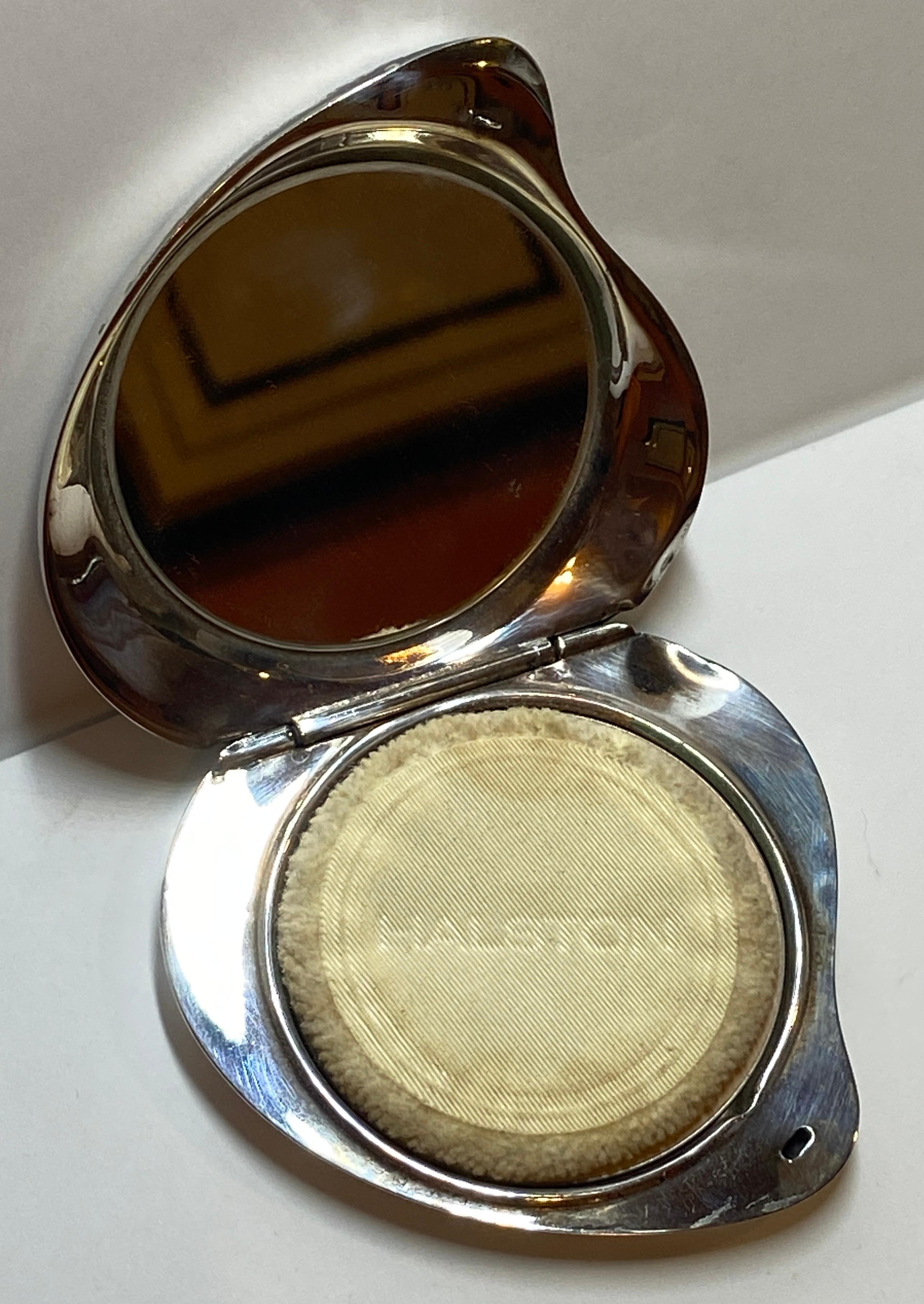 Rare Iconic Signature Halston Sterling Silver Compact Designed by Elsa Peretti For Sale 12