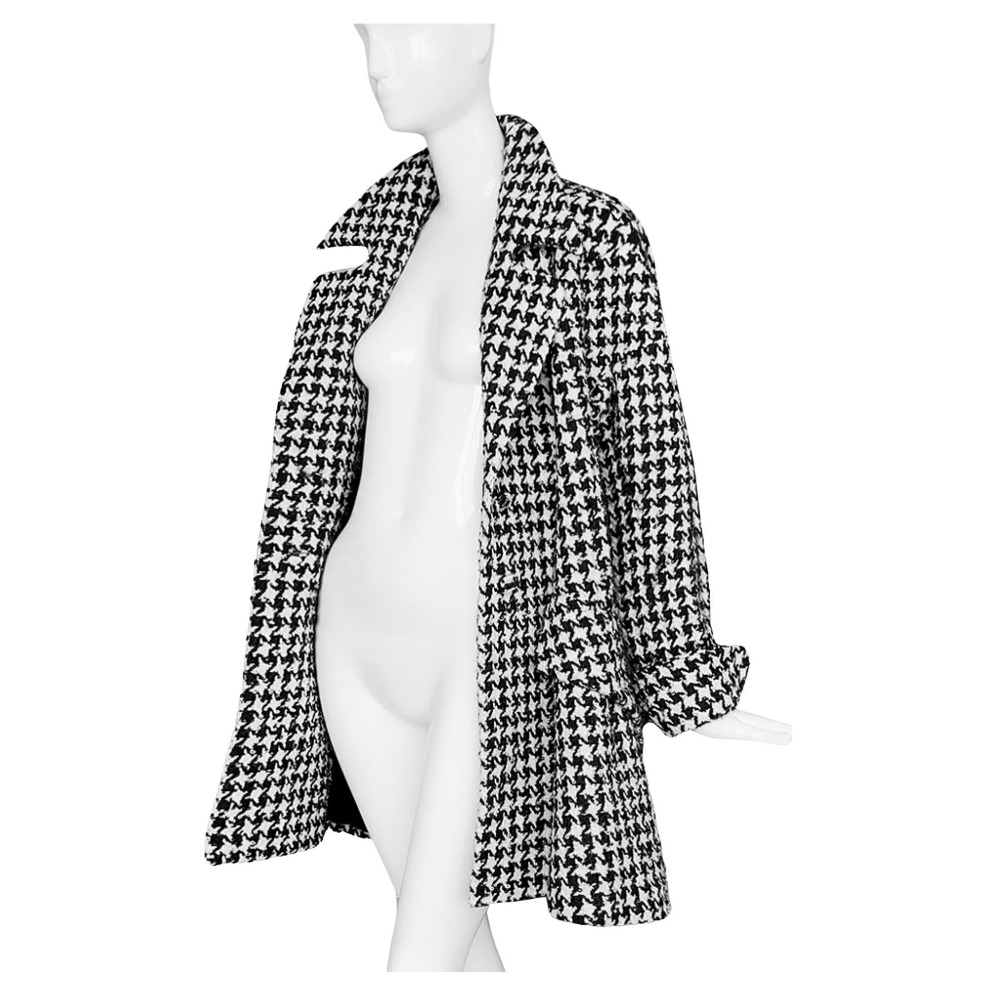 Rara giacca Iconic Thierry Mugler Archival FW1995 Cappotto Houndstooth