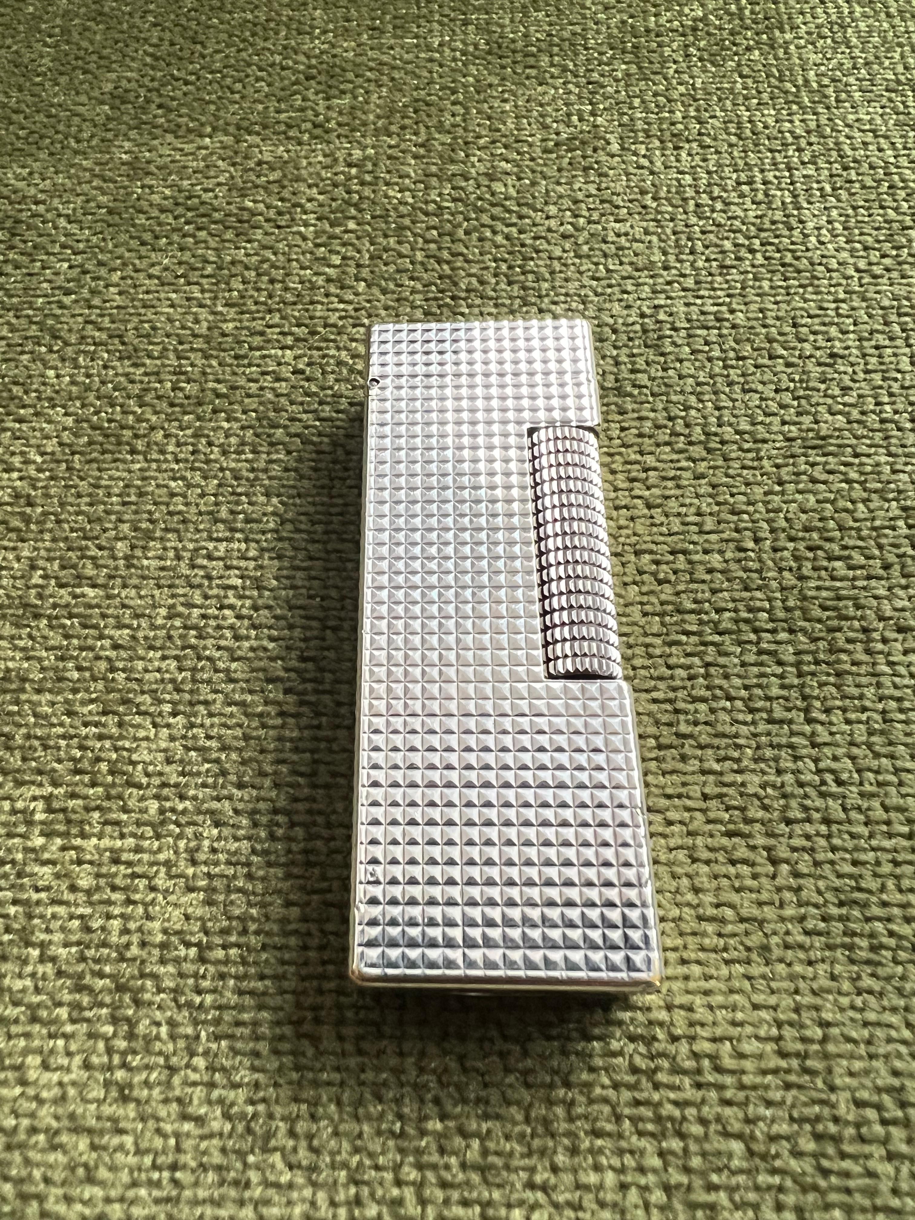 Seltener ikonischer und eleganter versilberter Dunhill-Leuchter im Vintage-Stil, um 1970 1