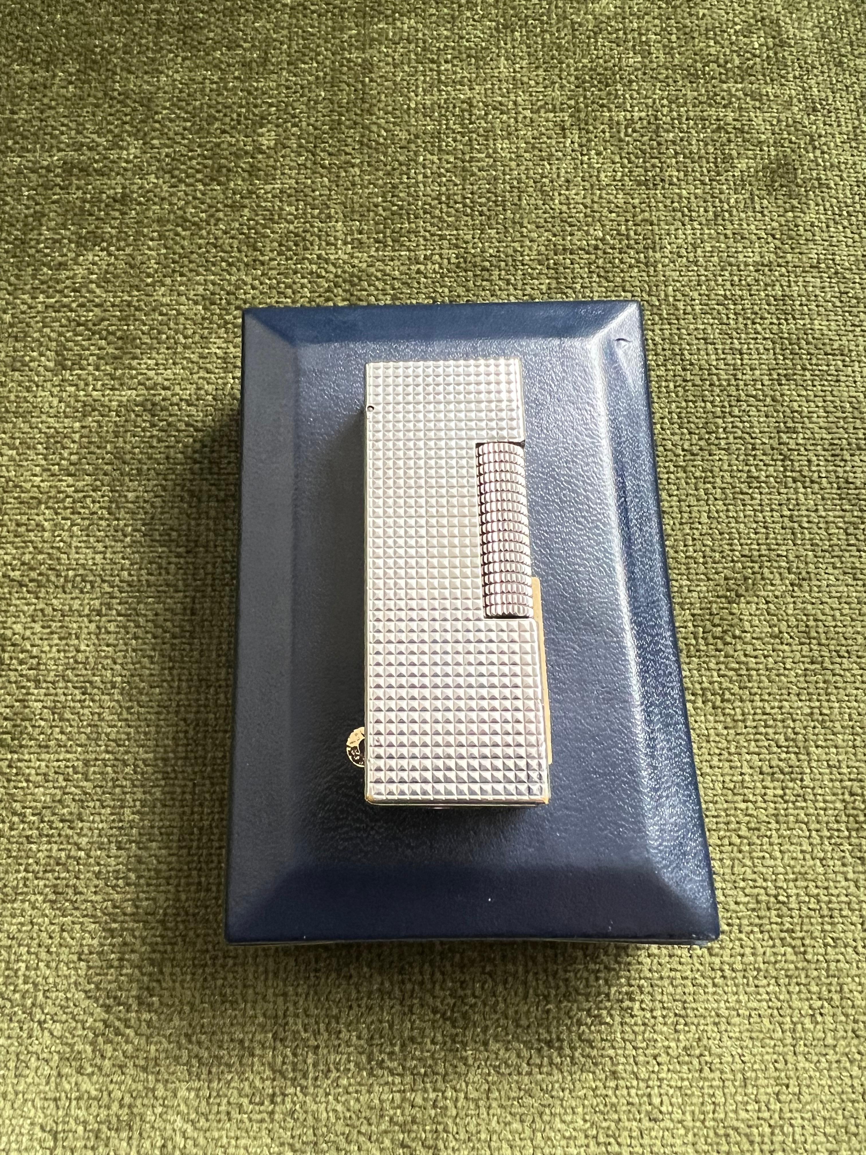 Seltener ikonischer und eleganter versilberter Dunhill-Leuchter im Vintage-Stil, um 1970 2