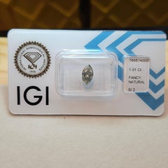 LAB SEALED- IGI Certified Green Marquise Diamond 1.01 Ct - Fancy Natural