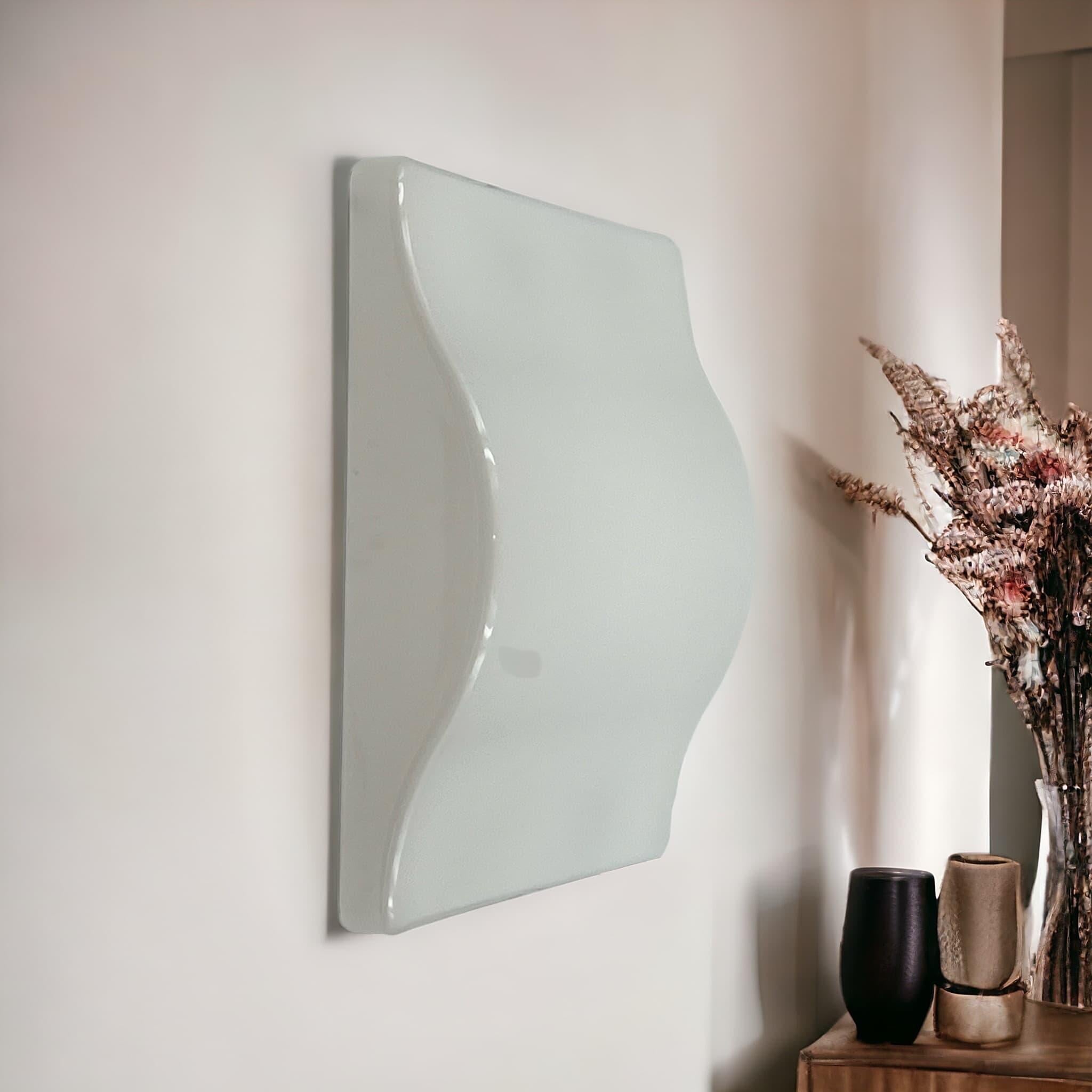 Mid-Century Modern Rare iGuzzini 80s Flush Mount Lamp - Vintage Italian Large Methacrylate Light