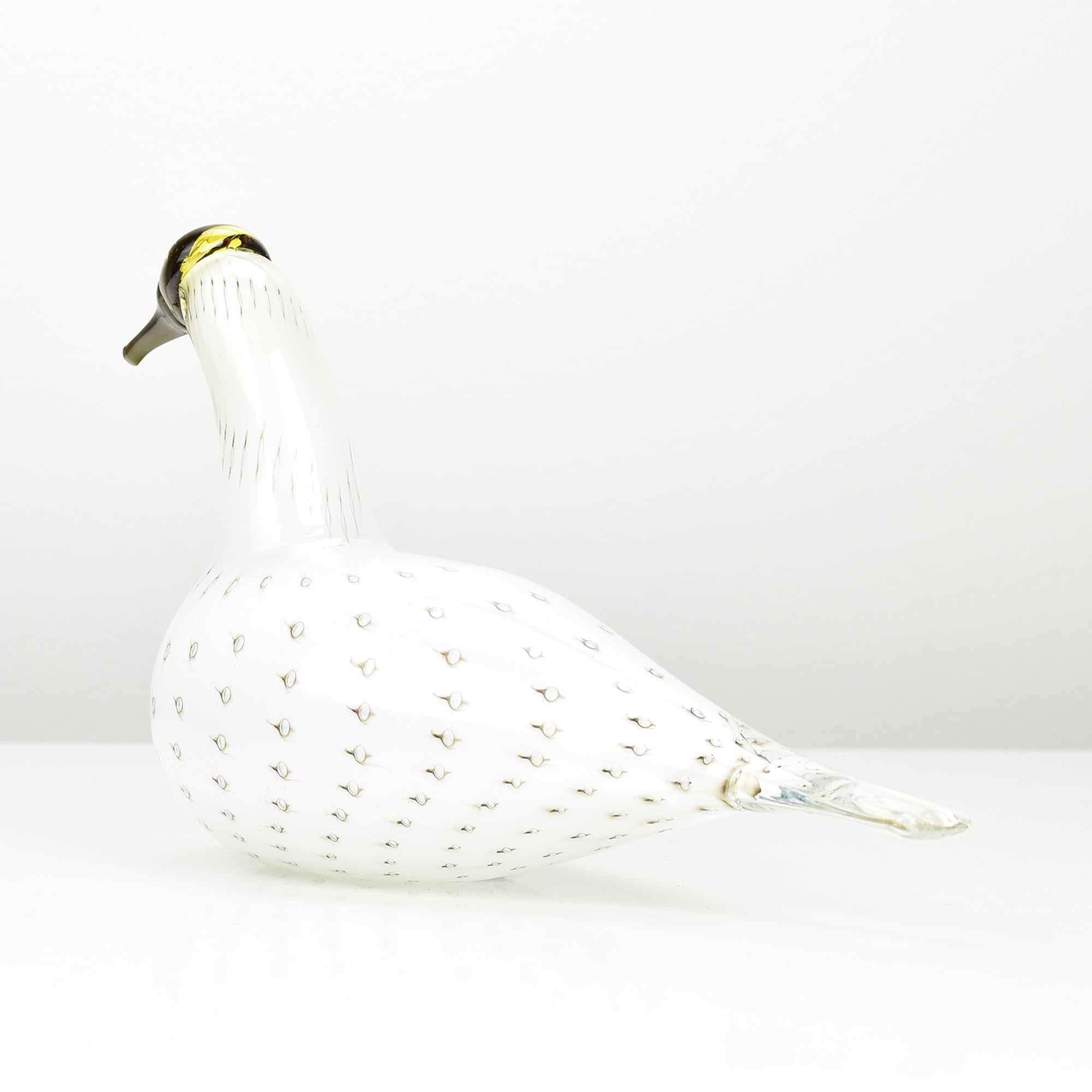 RARO Iittala Alaska Loon Pájaro de vidrio artístico de Oiva Toikka Finn Fest 2009 Hecho a mano en venta
