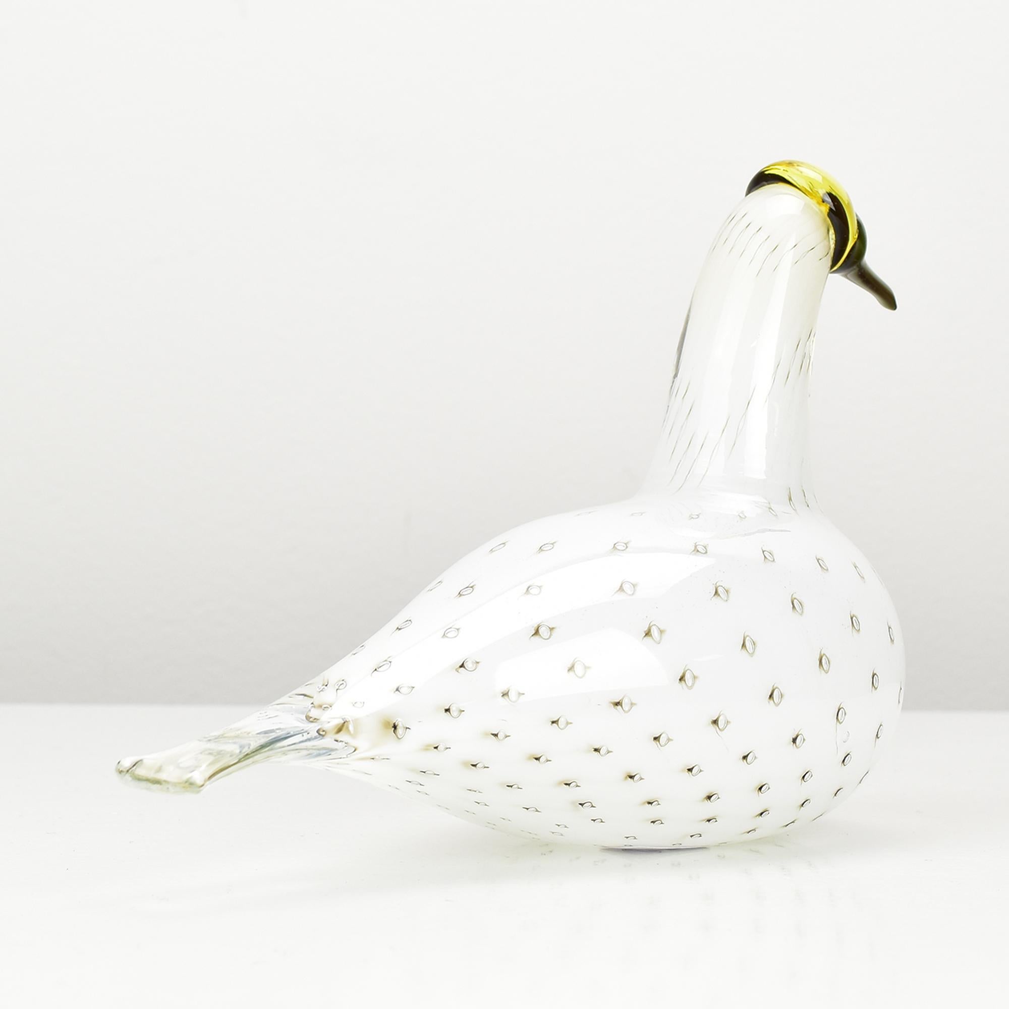 RARO Iittala Alaska Loon Pájaro de vidrio artístico de Oiva Toikka Finn Fest 2009 en Excelente estado para la venta en Bad Säckingen, DE