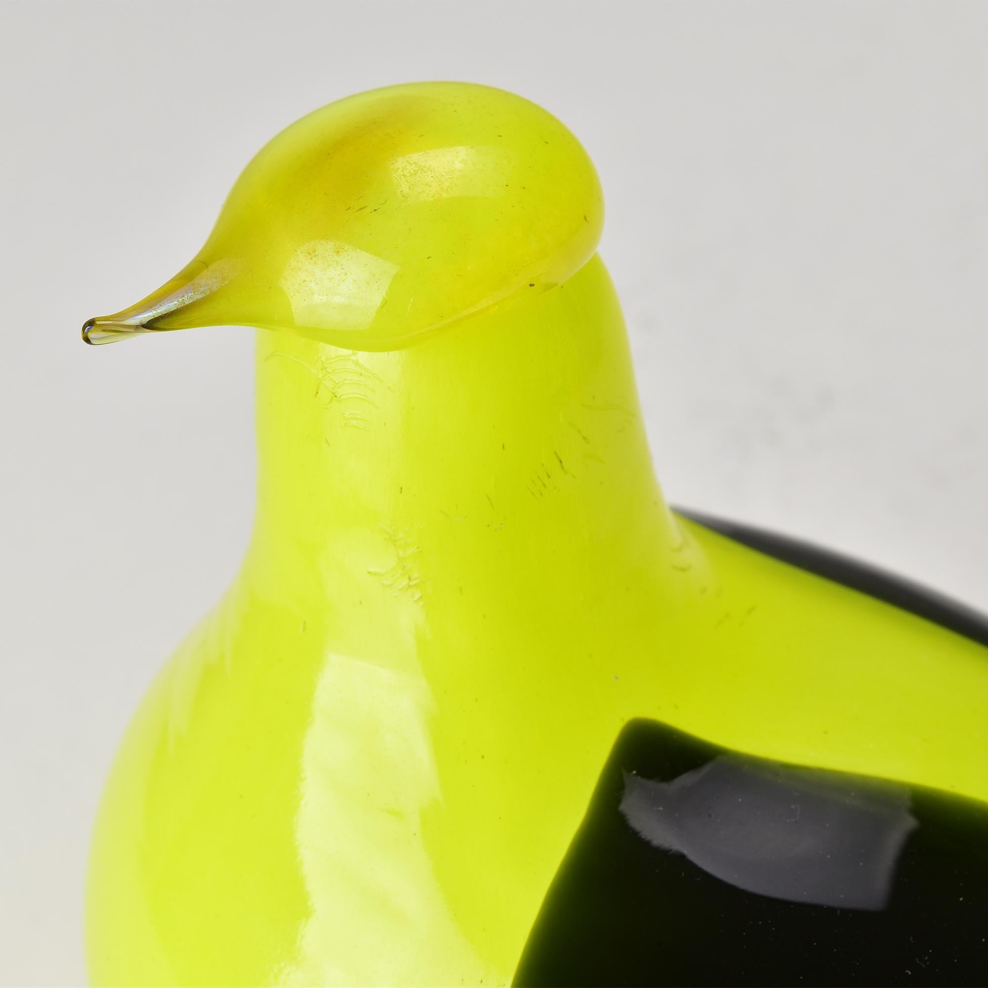 RARO Uccello in vetro artistico di Iittala di Oiva Toikka Pirol Kuhankeittäjä  1994-96 in vendita 4