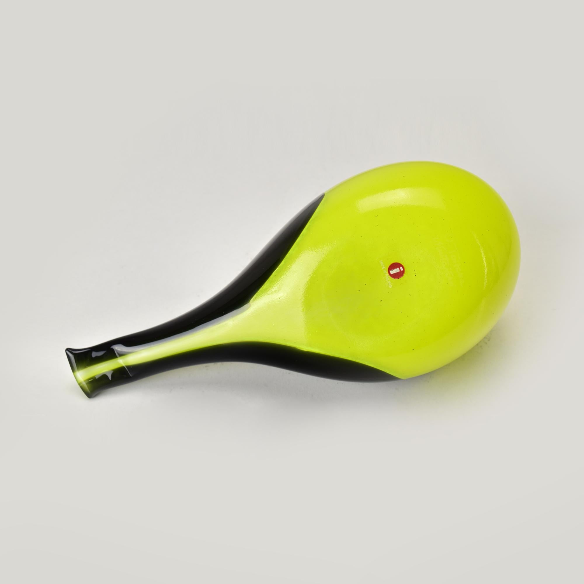 RARO Uccello in vetro artistico di Iittala di Oiva Toikka Pirol Kuhankeittäjä  1994-96 In condizioni buone in vendita a Bad Säckingen, DE