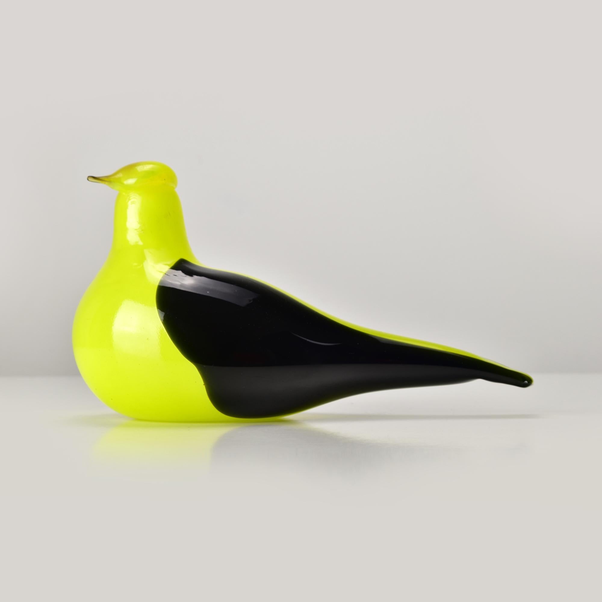 Vetro soffiato RARO Uccello in vetro artistico di Iittala di Oiva Toikka Pirol Kuhankeittäjä  1994-96 in vendita