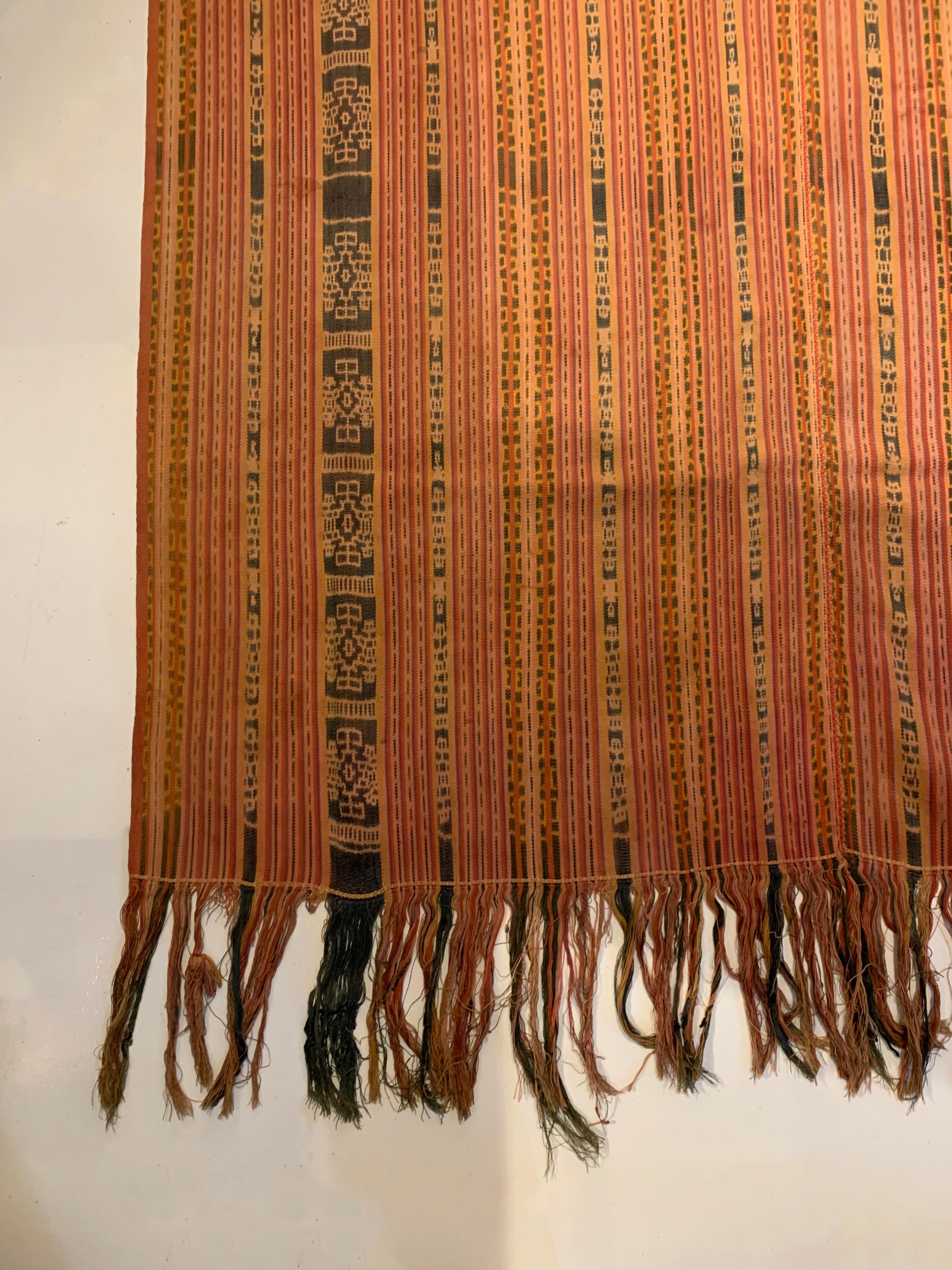 Other Rare Ikat Textile from Timor Stunning Tribal Motifs & Colors, Indonesia c. 1900 For Sale