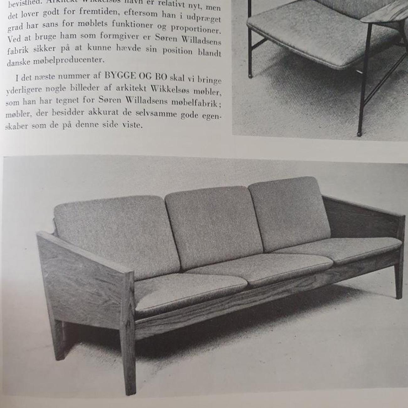 Rare Illum Wikkelsø Sofa in Oak early 1950s. For Sale 1