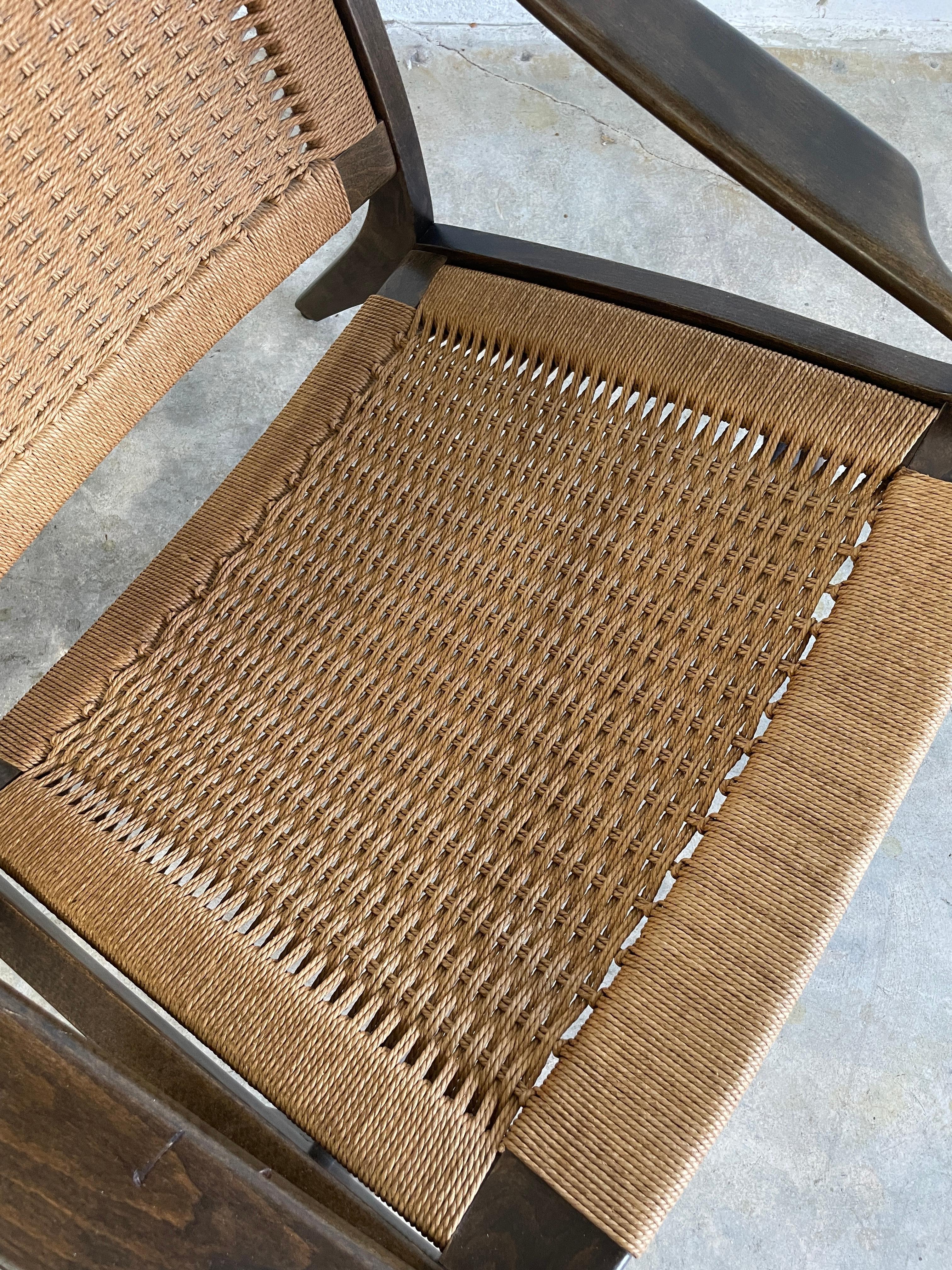 Raro Illum Wikkelso para N Eilersen Silla de salón tejida Danish Modern en venta 6