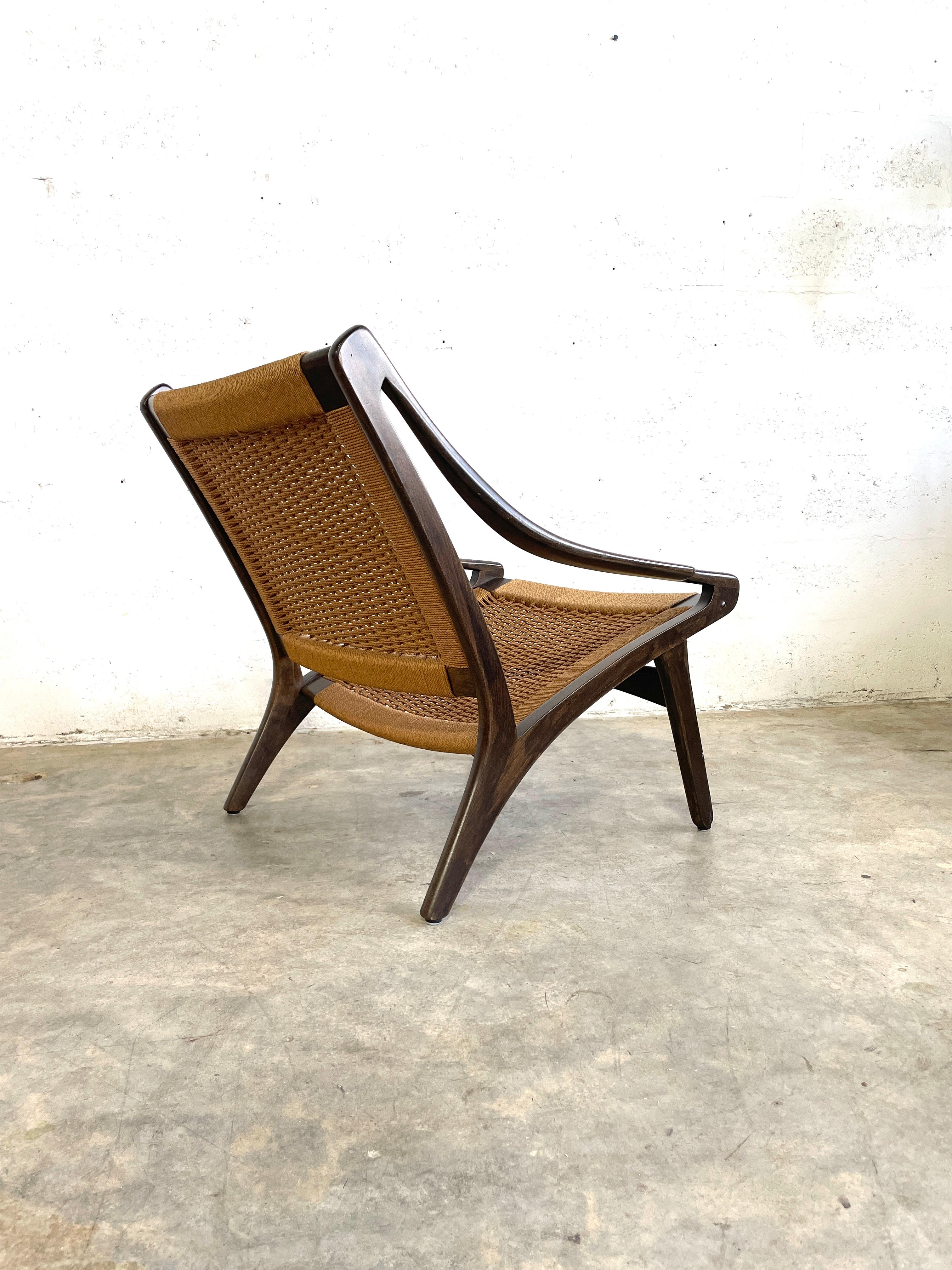 Raro Illum Wikkelso para N Eilersen Silla de salón tejida Danish Modern Escandinavo moderno en venta