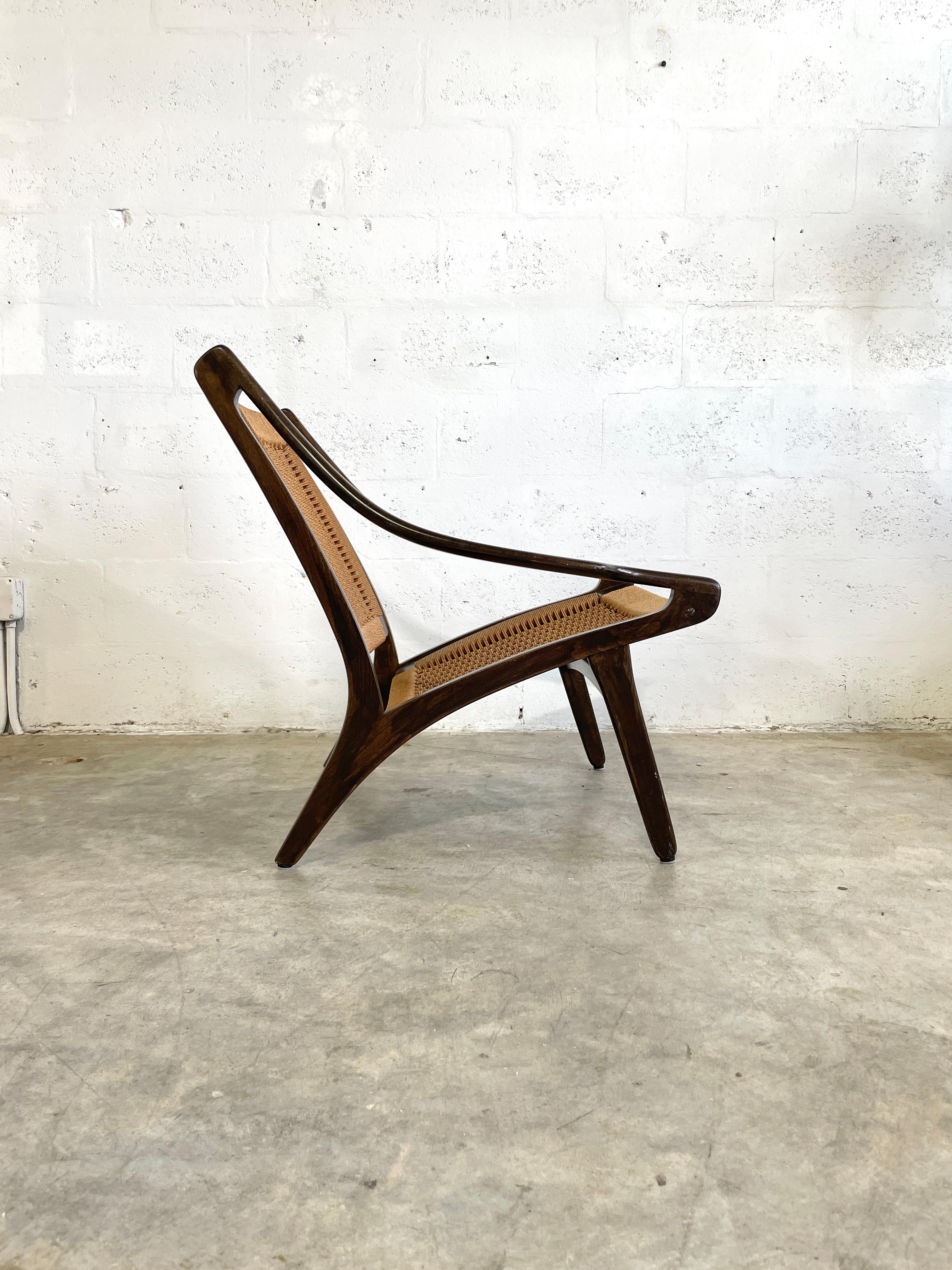 Raro Illum Wikkelso para N Eilersen Silla de salón tejida Danish Modern Europeo en venta