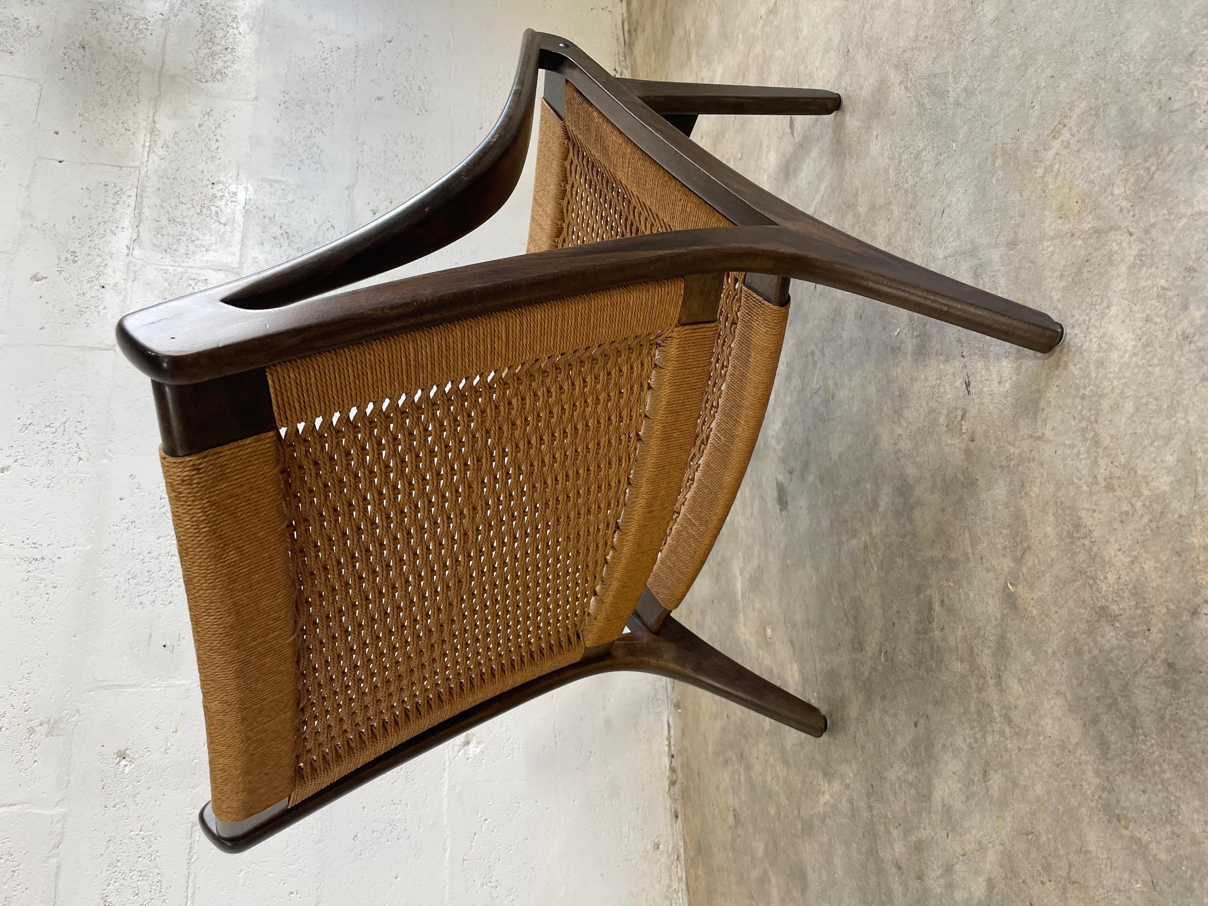 Raro Illum Wikkelso para N Eilersen Silla de salón tejida Danish Modern en Bueno estado para la venta en Fort Lauderdale, FL